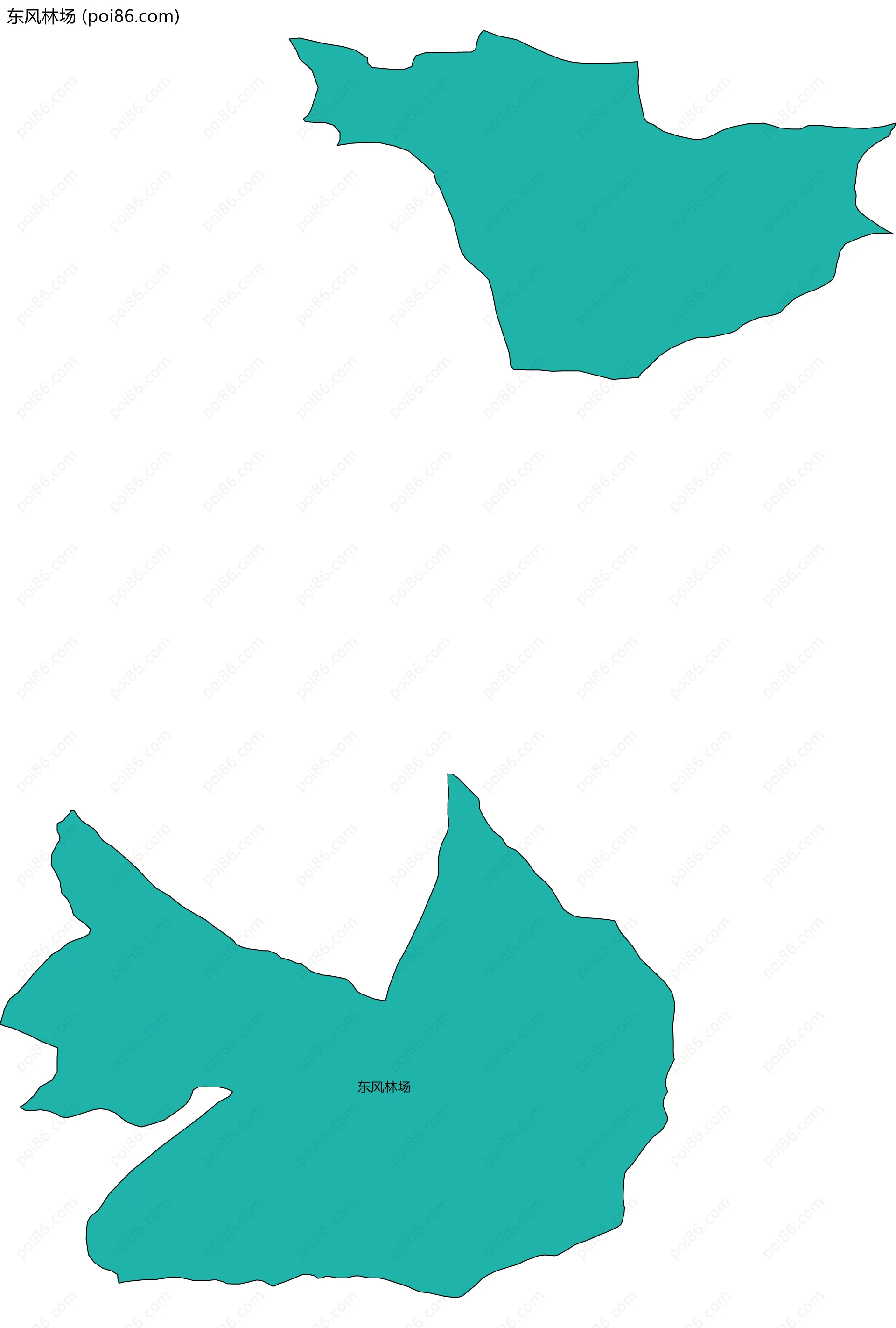 东风林场边界地图