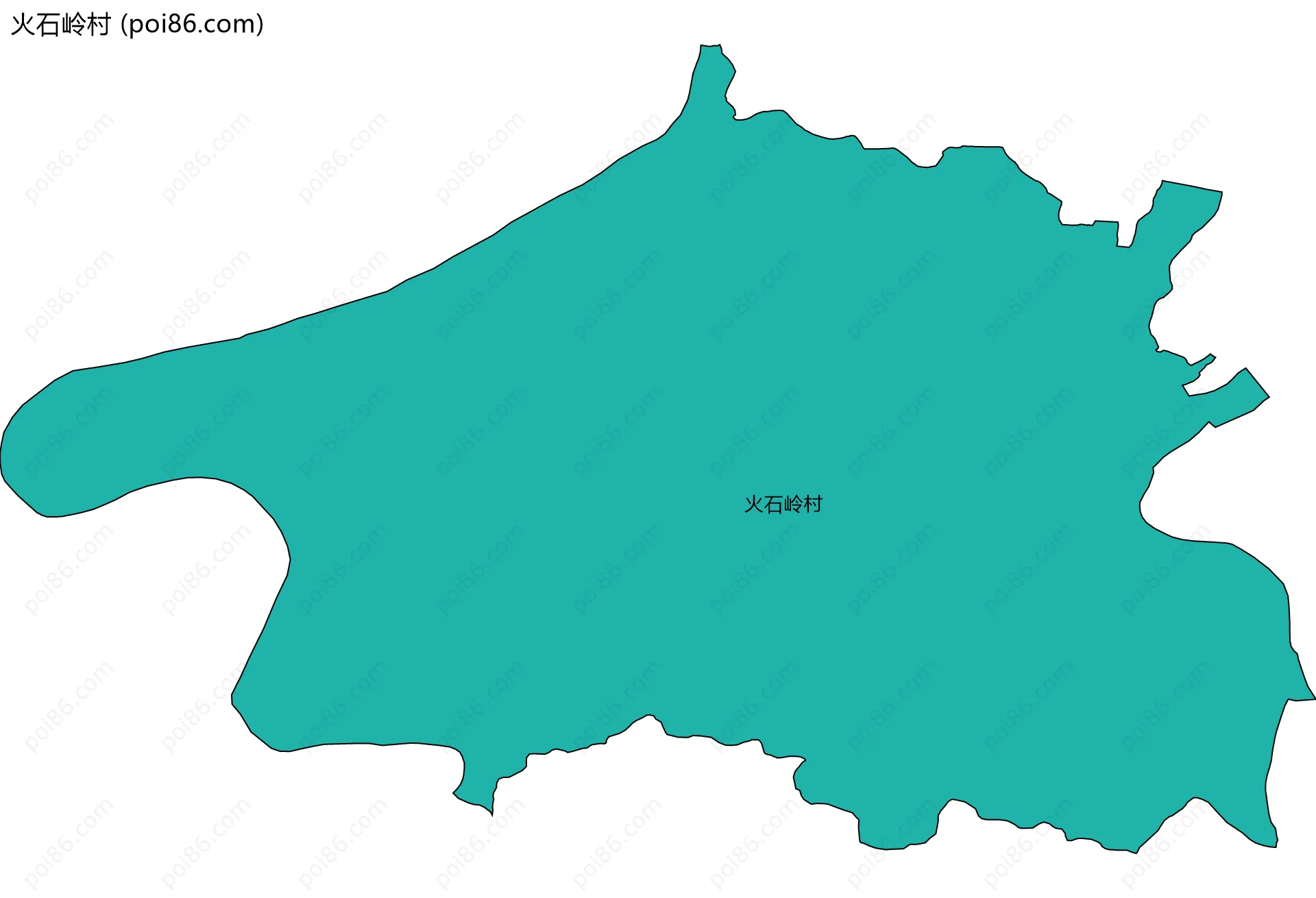 火石岭村边界地图