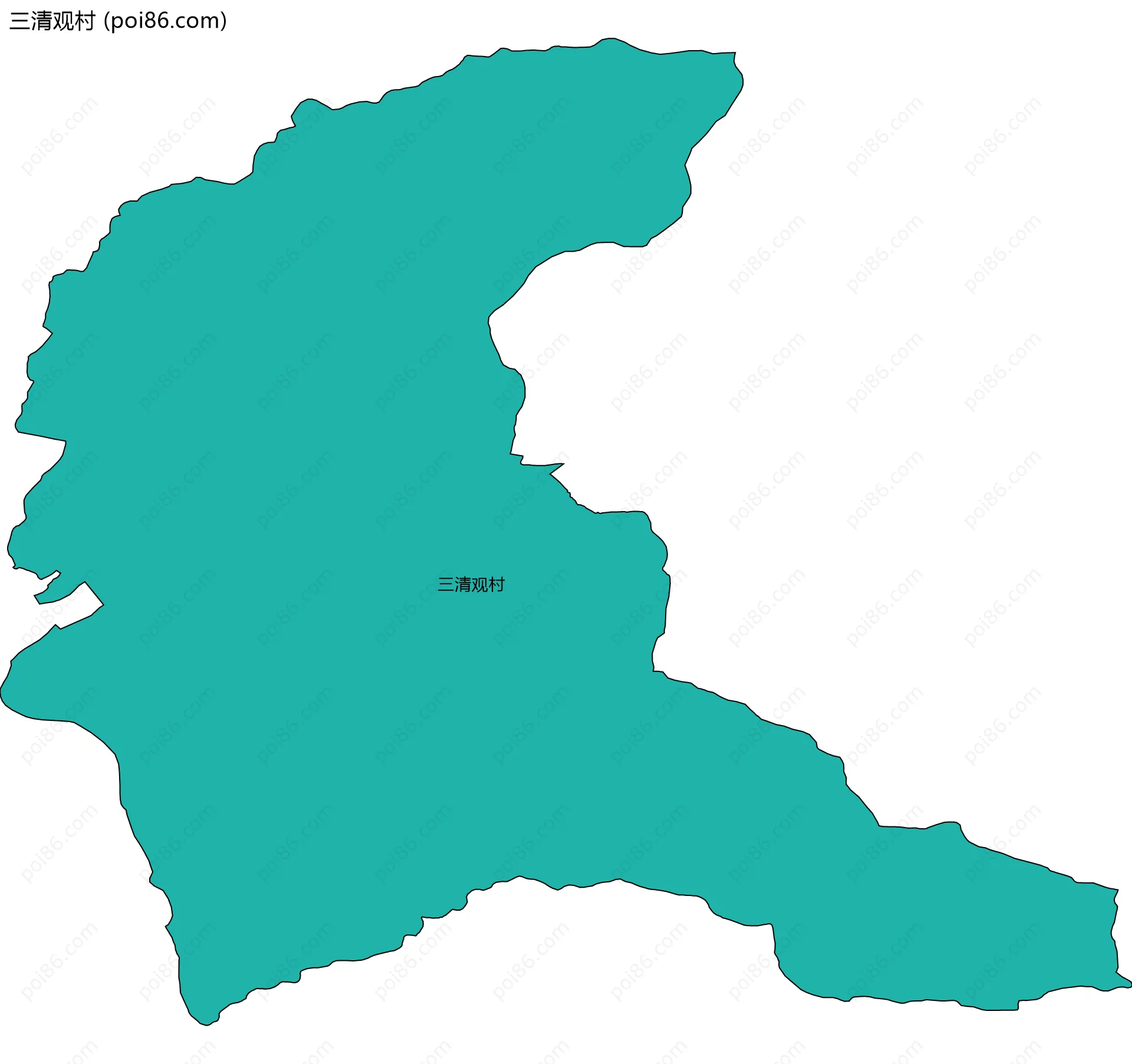 三清观村边界地图
