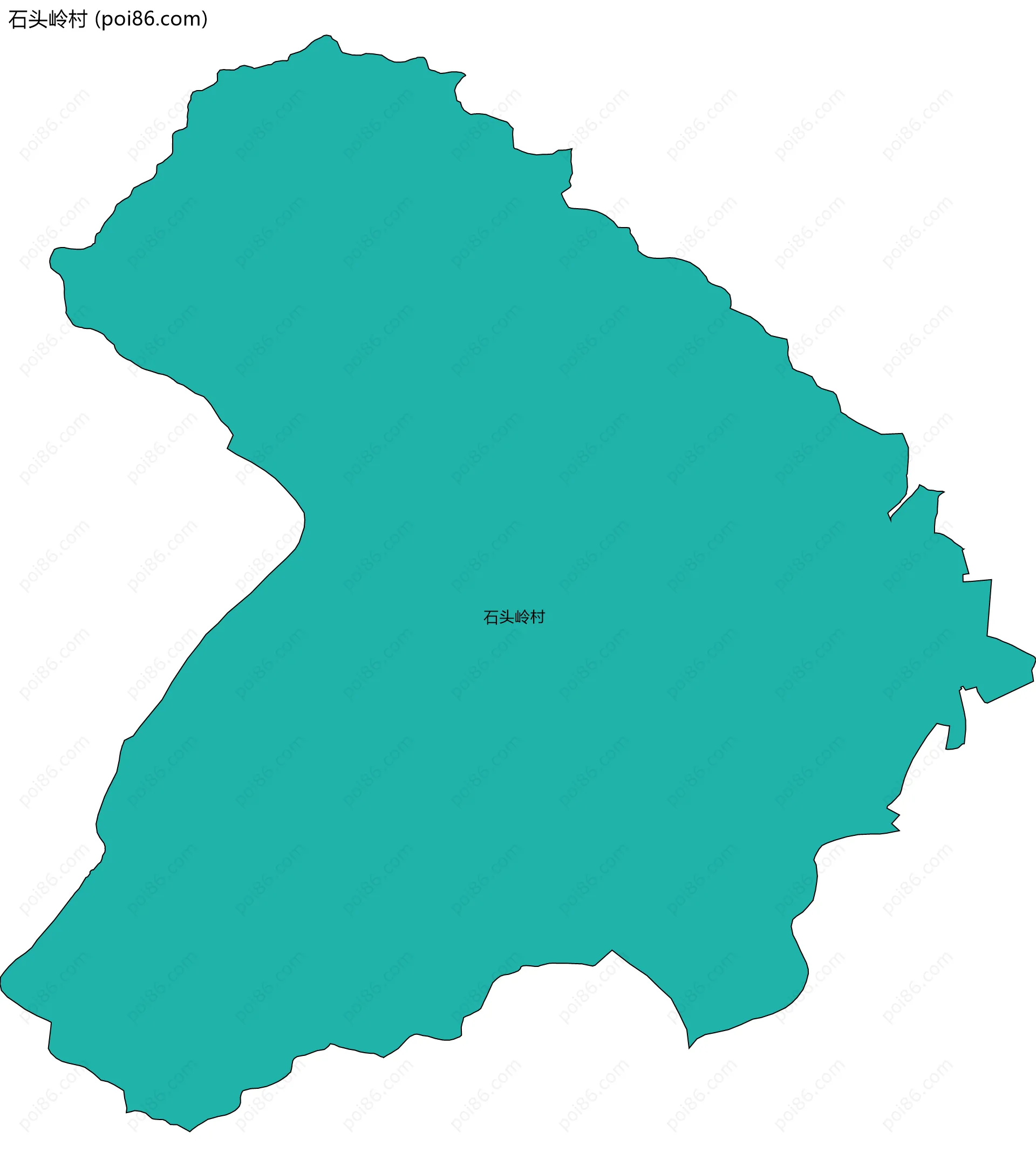 石头岭村边界地图