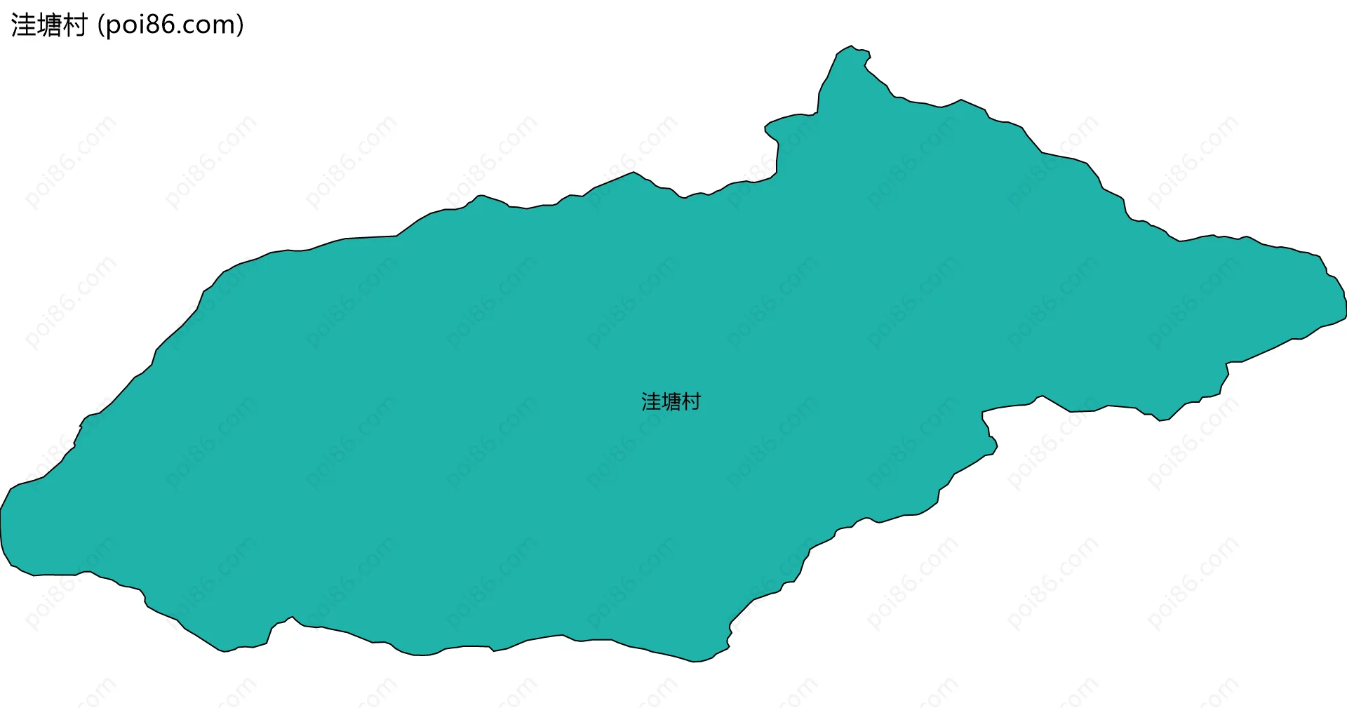 洼塘村边界地图