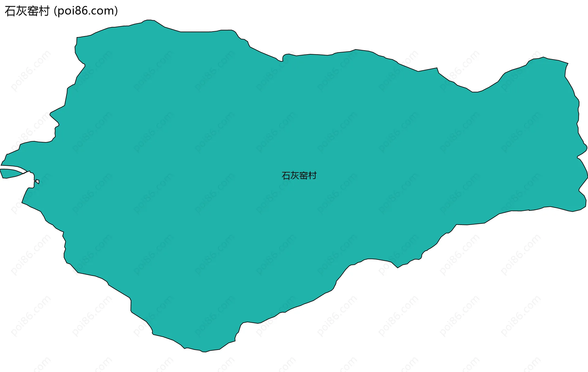 石灰窑村边界地图