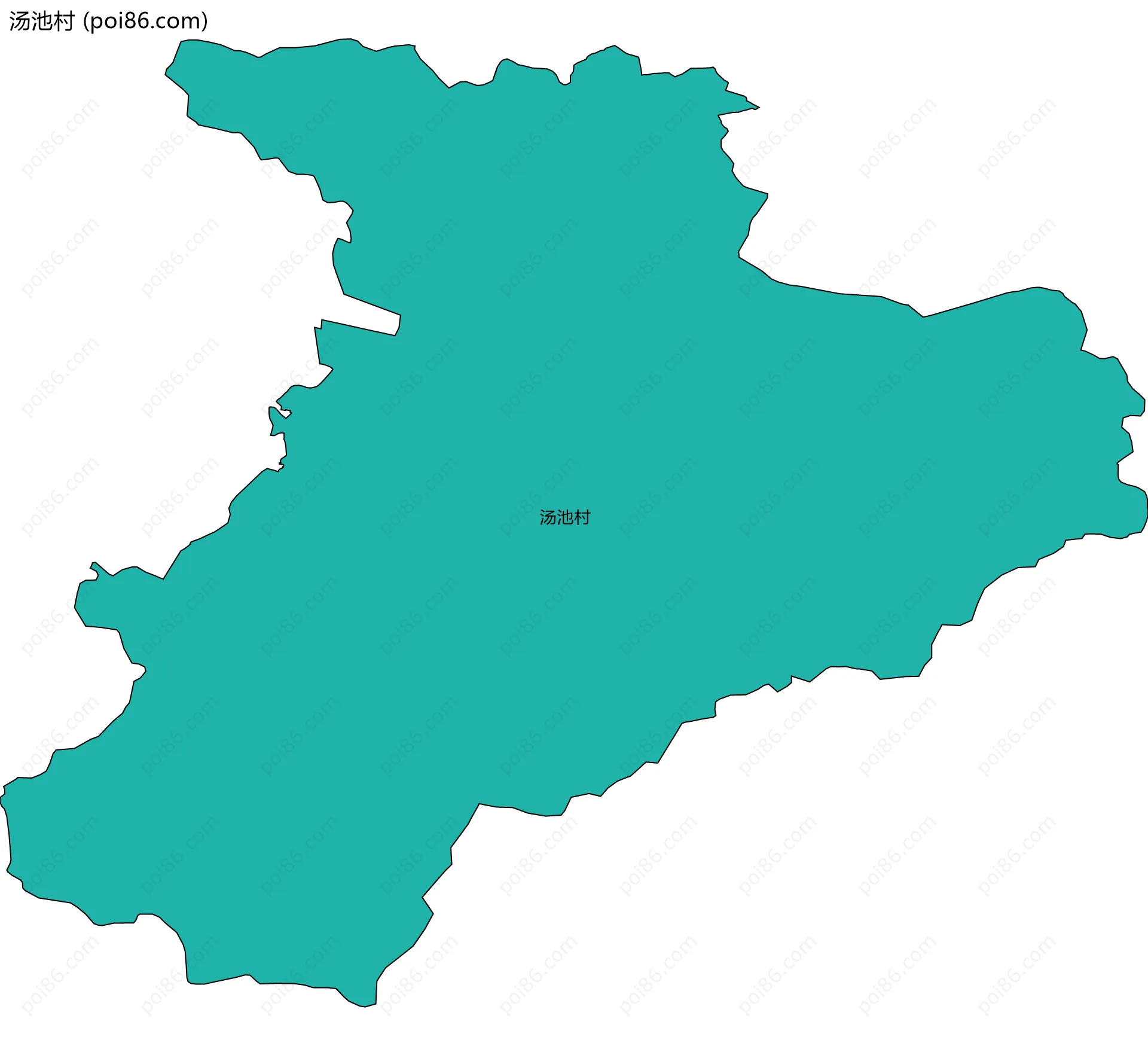 汤池村边界地图