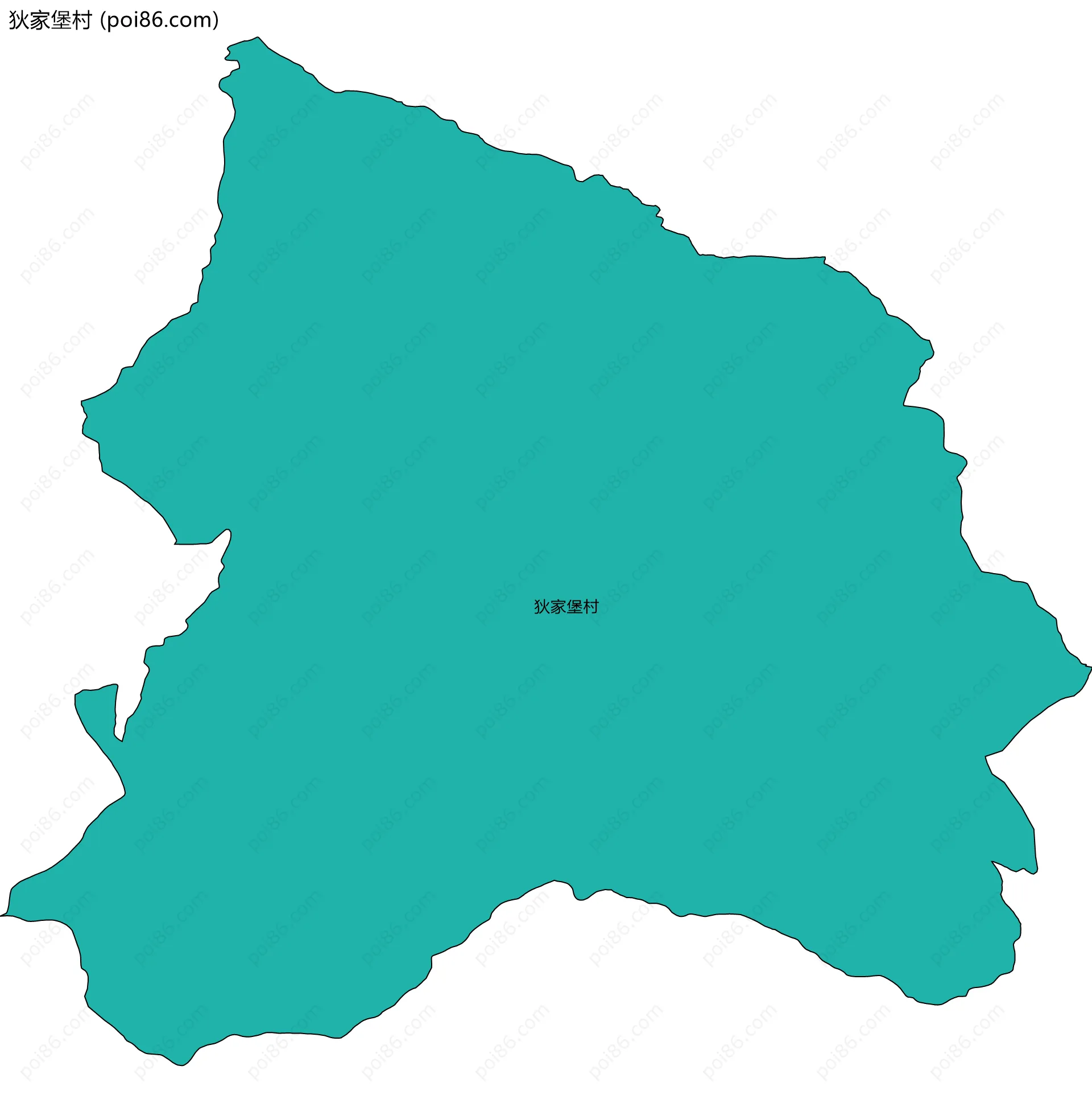 狄家堡村边界地图