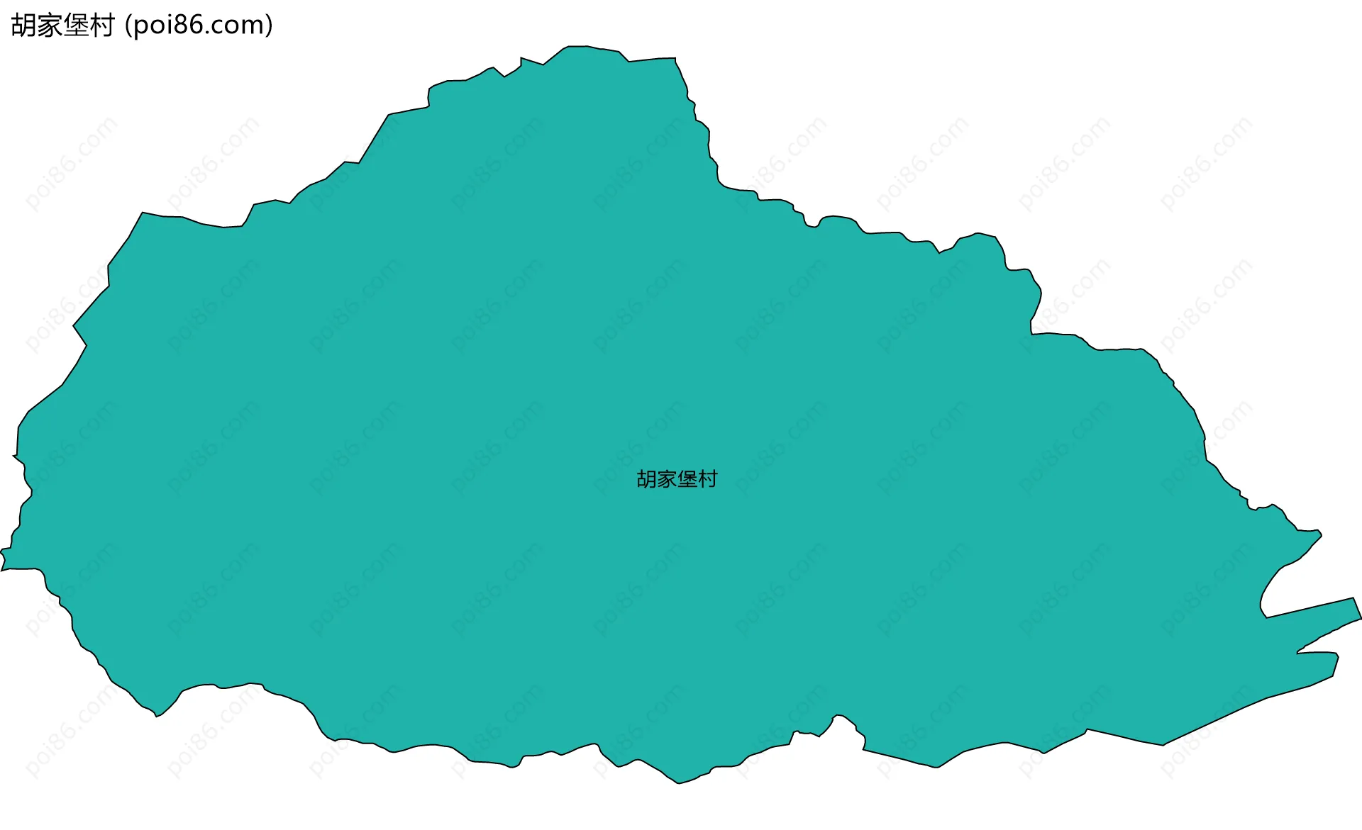 胡家堡村边界地图
