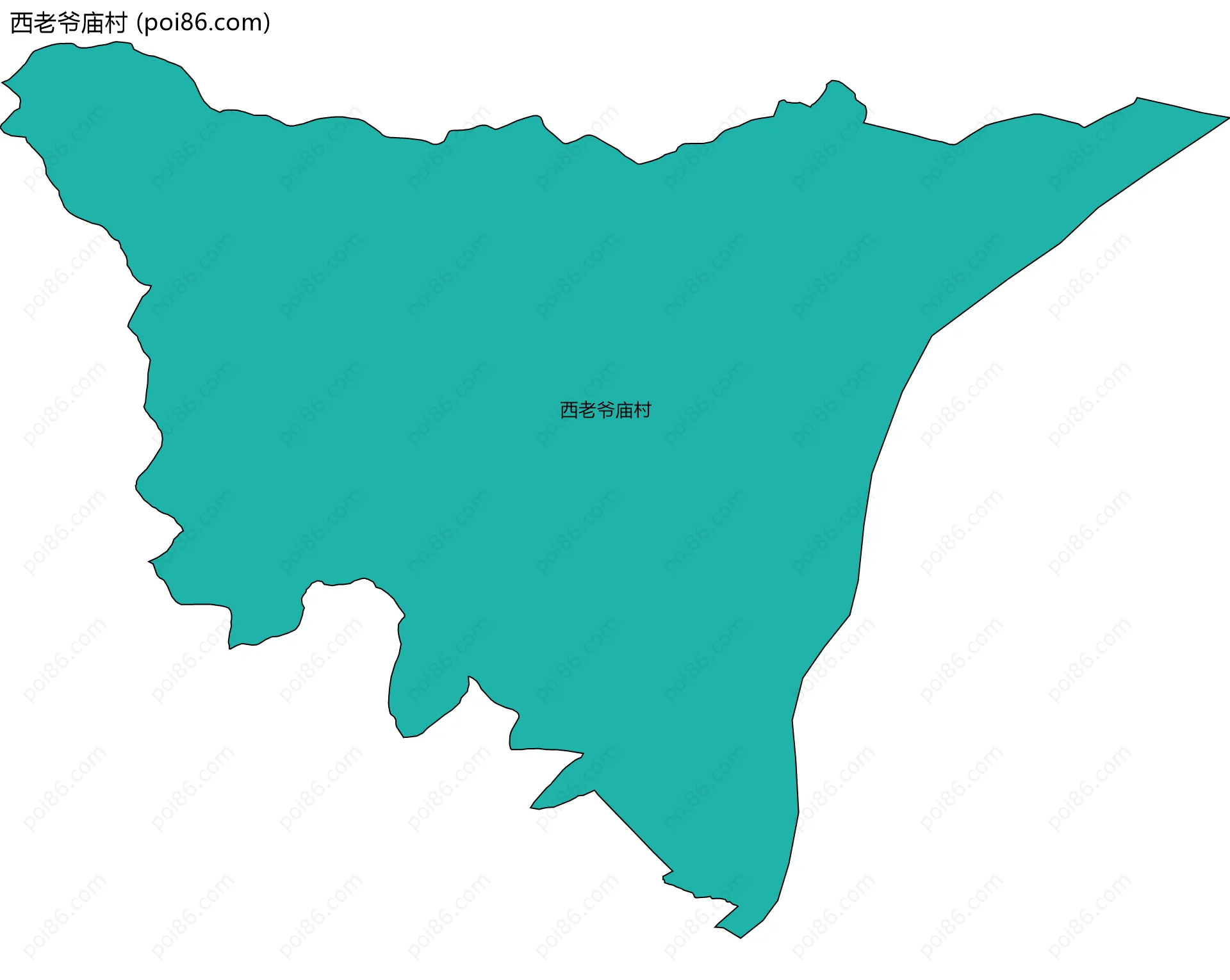 西老爷庙村边界地图