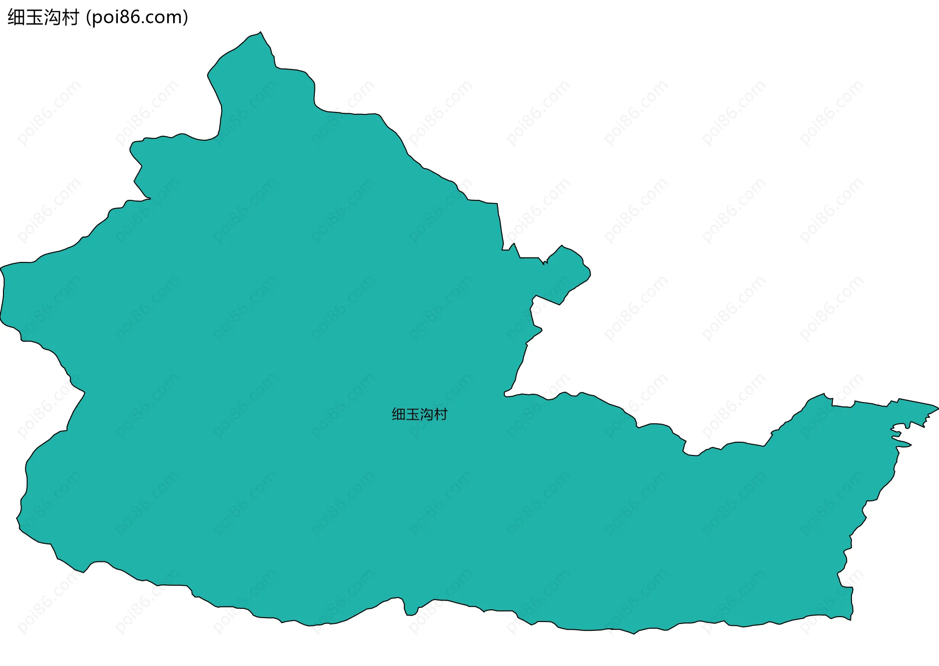 细玉沟村边界地图