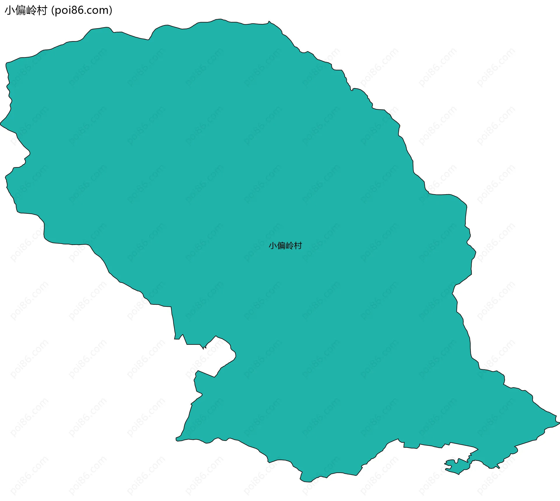 小偏岭村边界地图