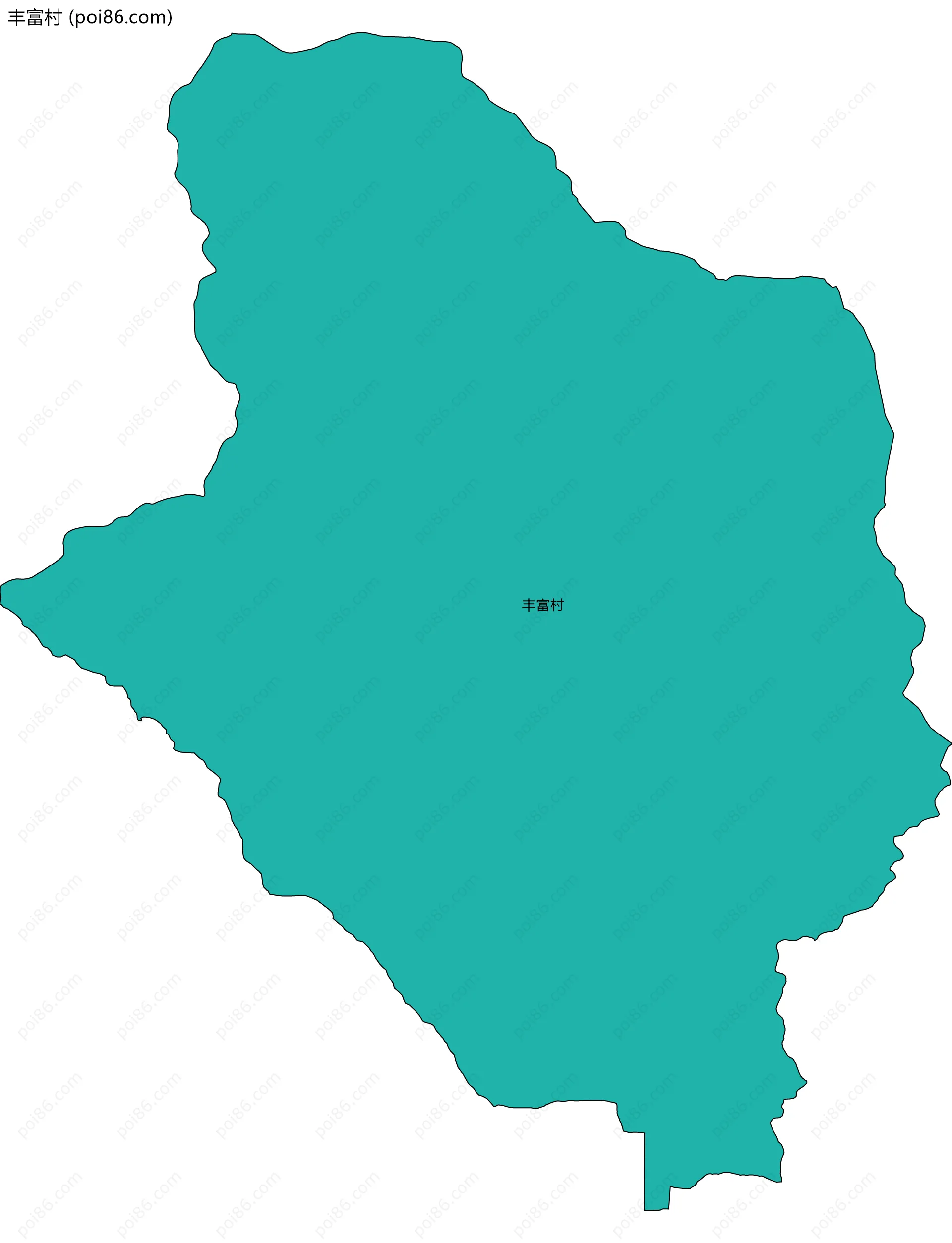 丰富村边界地图