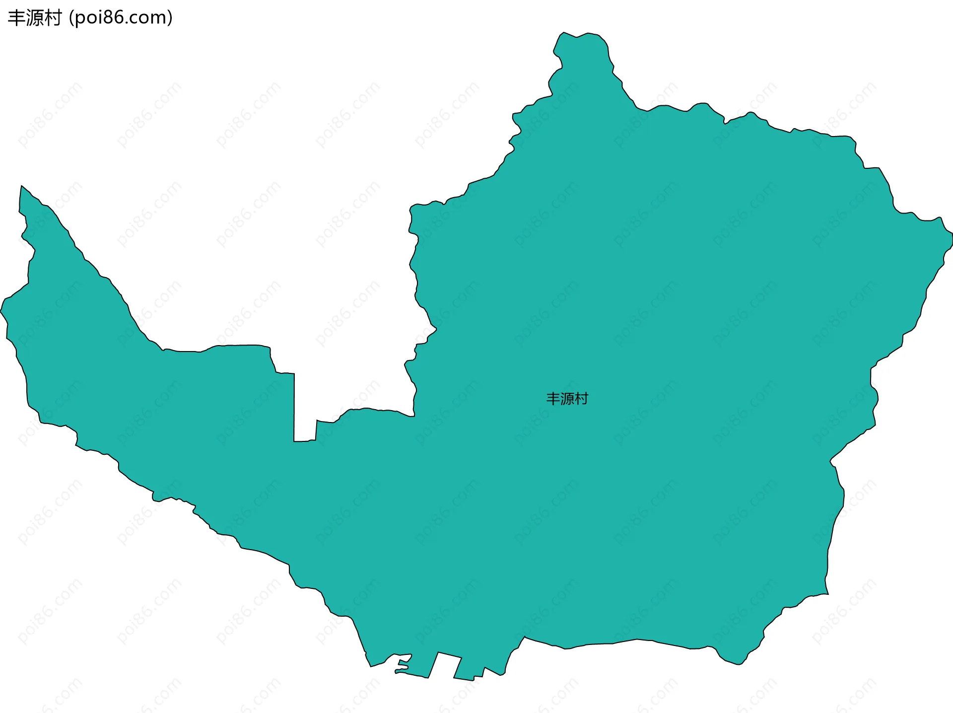 丰源村边界地图