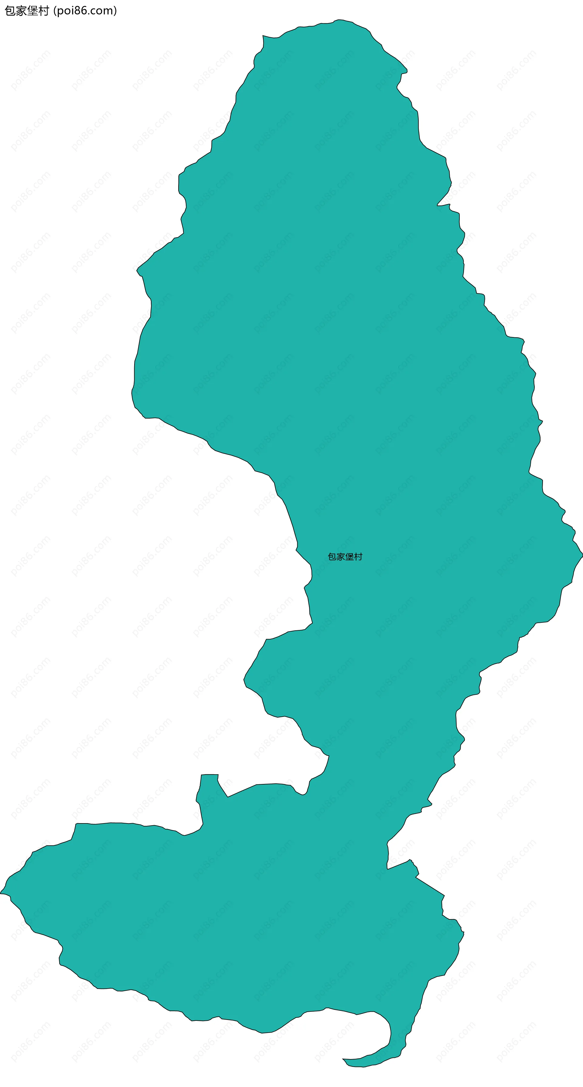 包家堡村边界地图