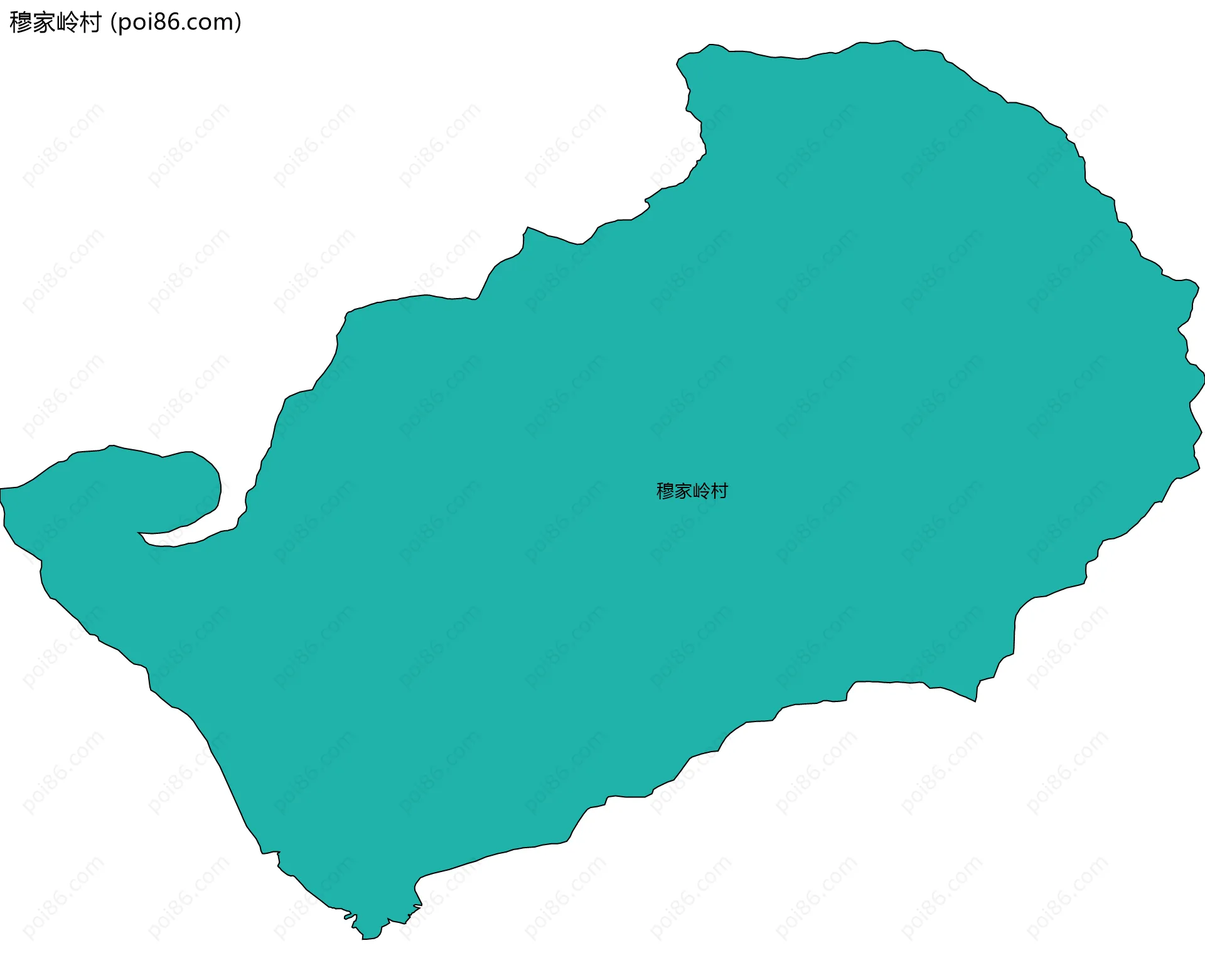 穆家岭村边界地图