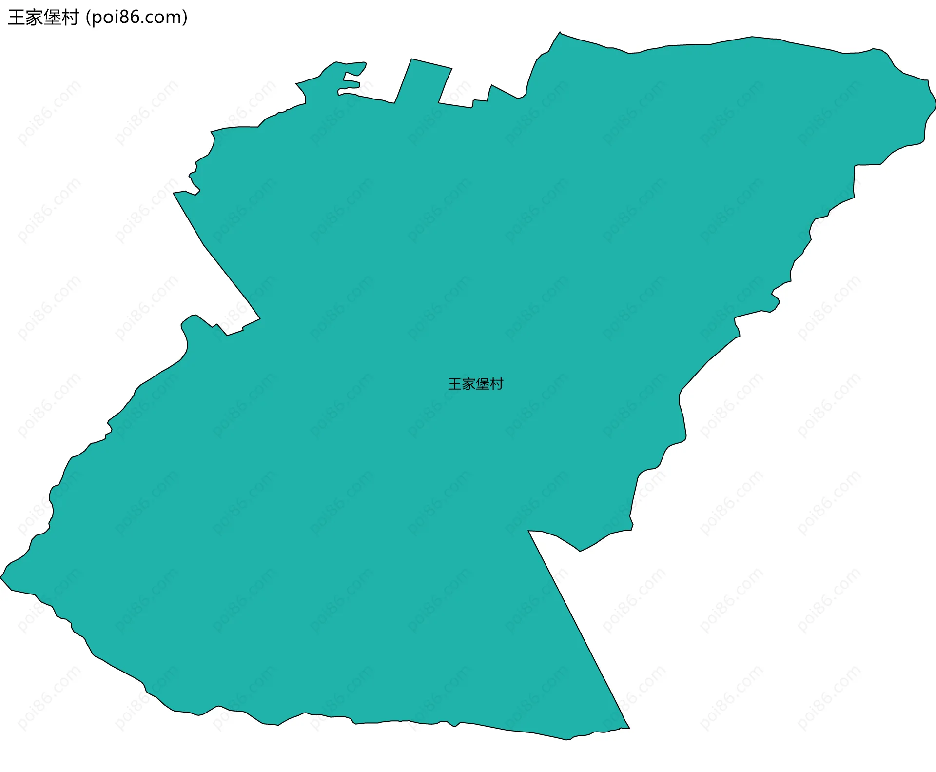 王家堡村边界地图