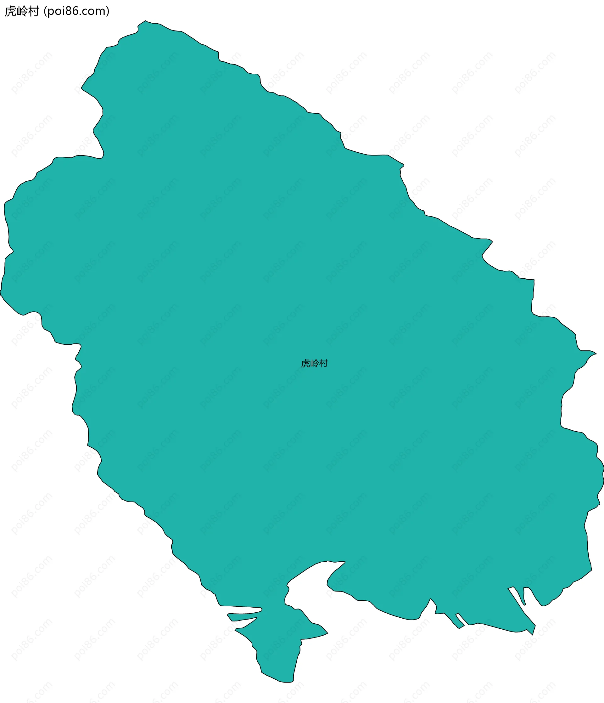 虎岭村边界地图