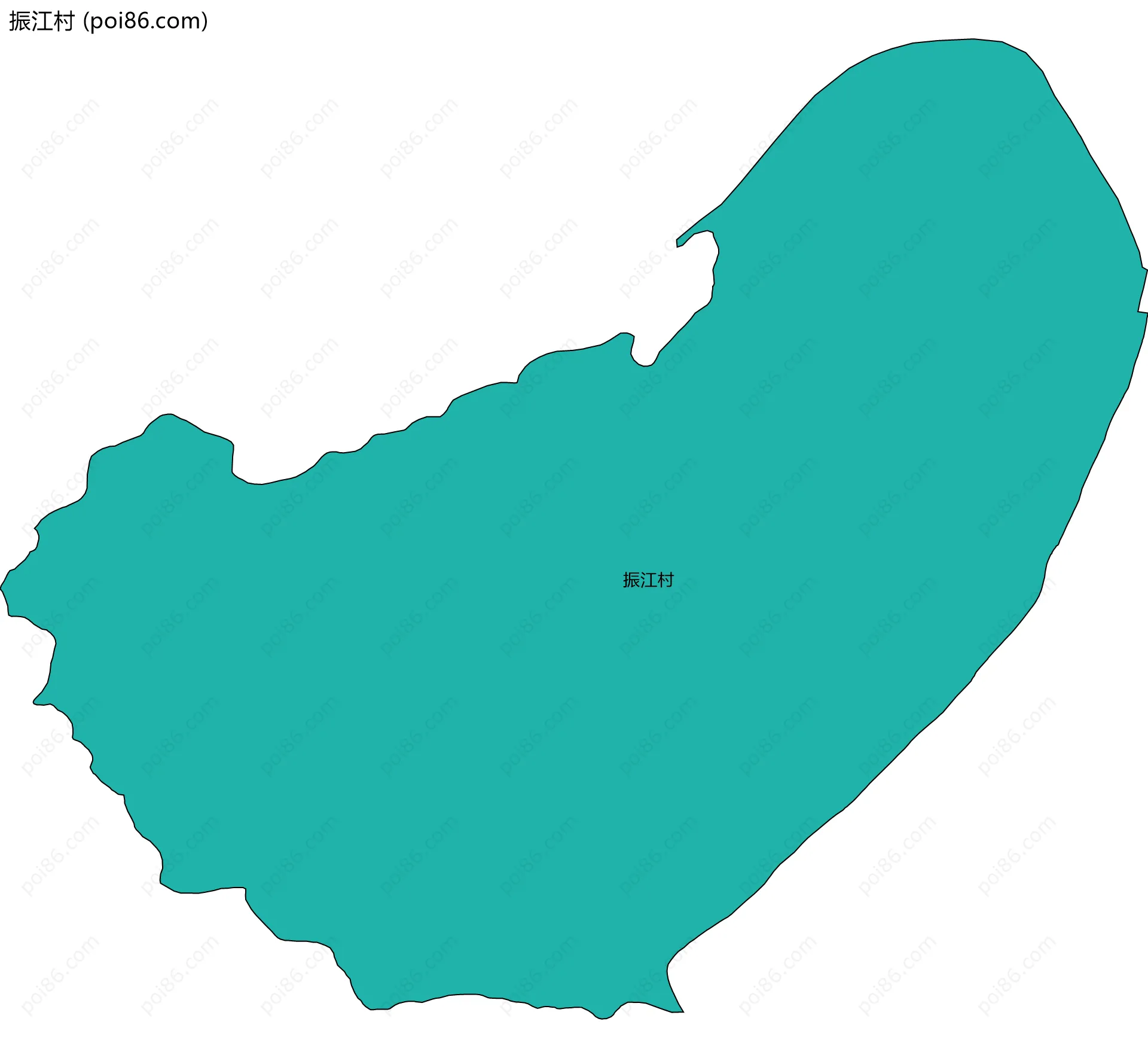 振江村边界地图
