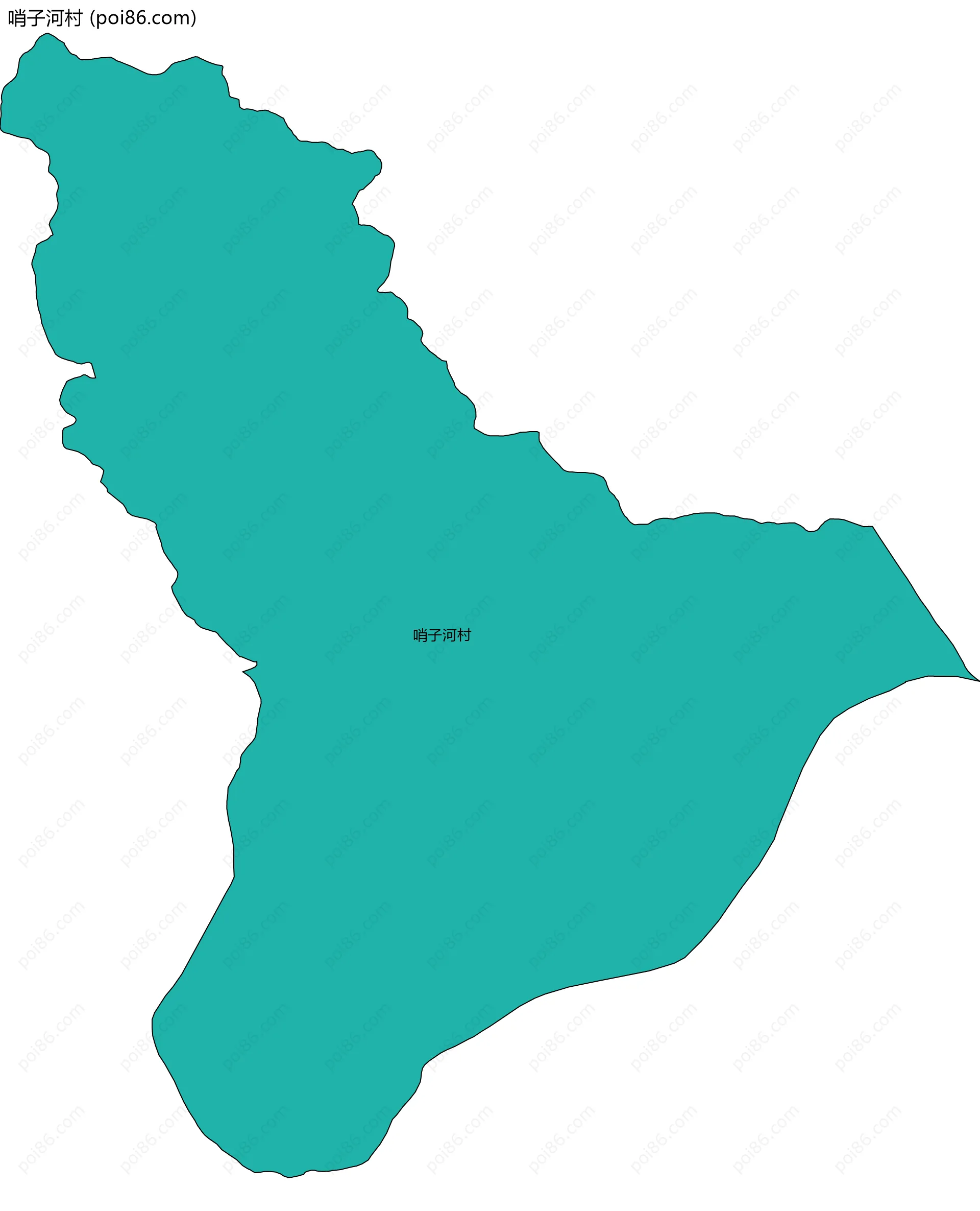 哨子河村边界地图