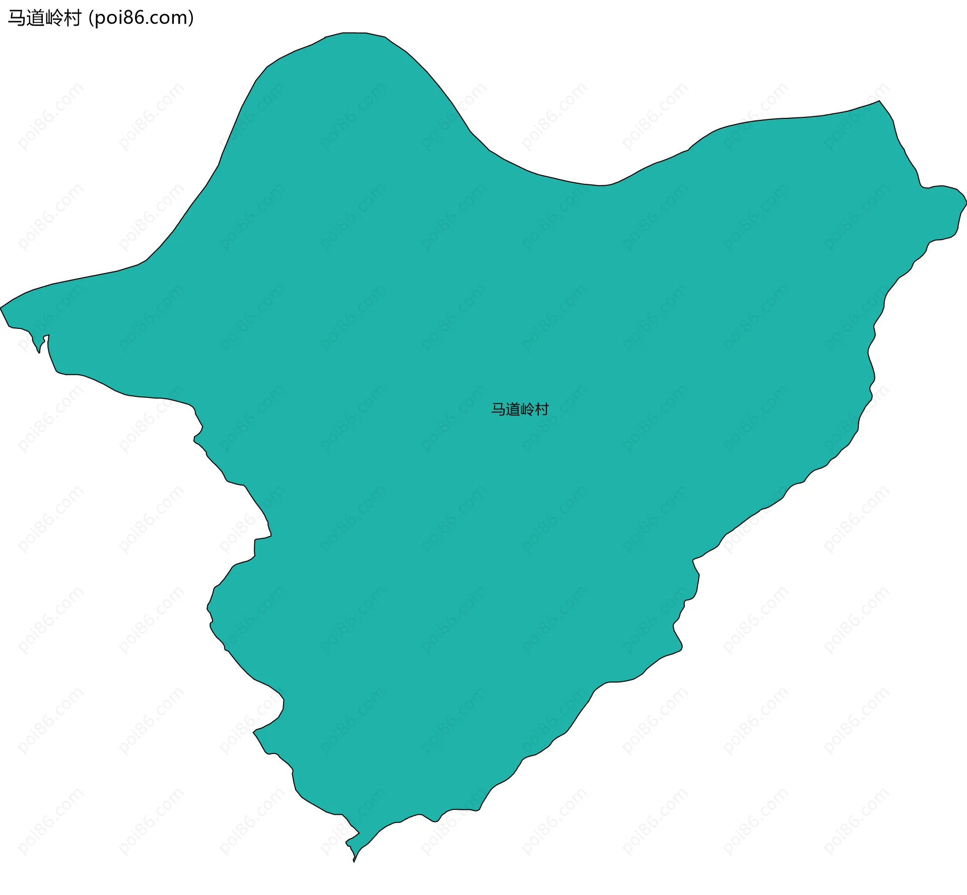 马道岭村边界地图