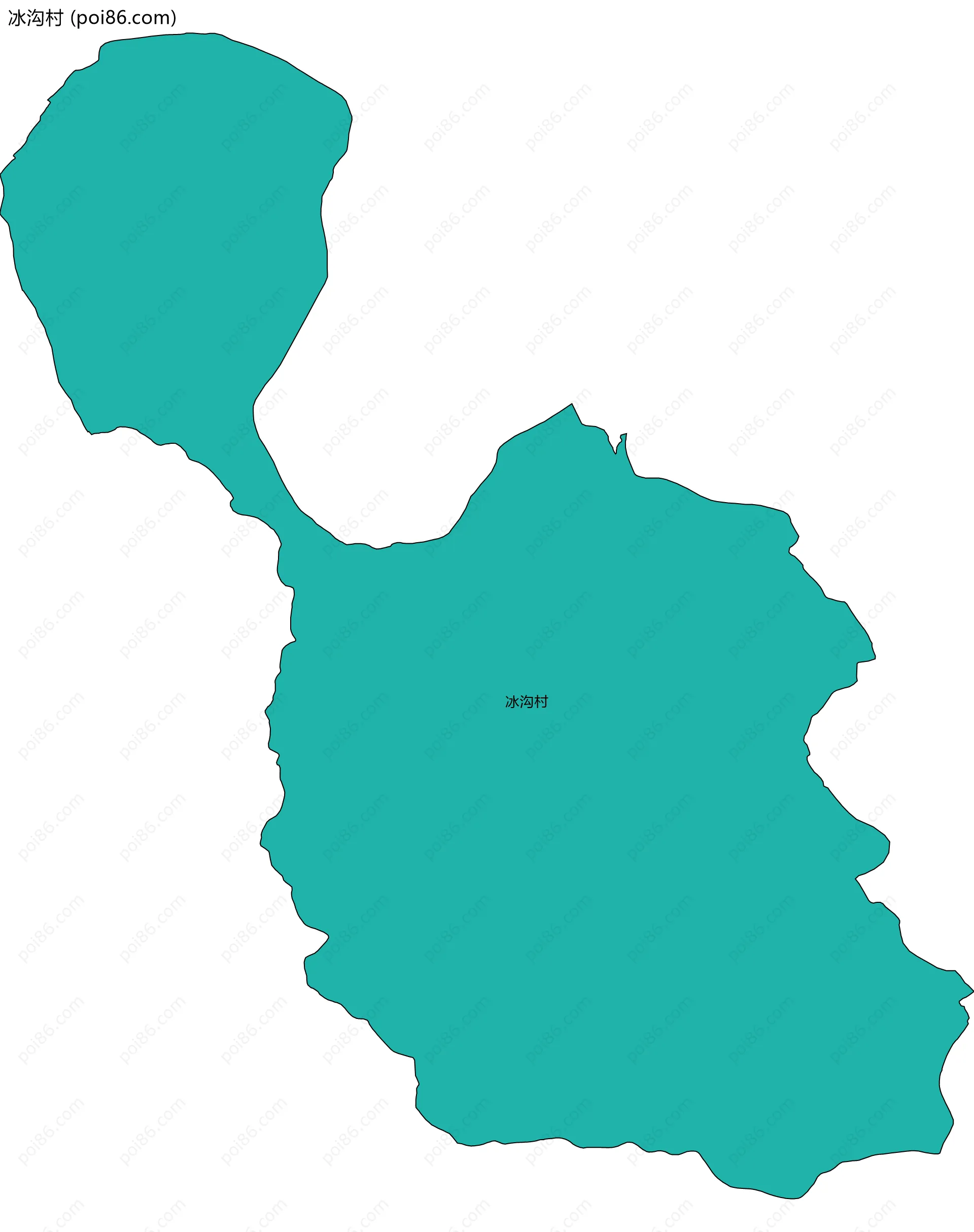 冰沟村边界地图