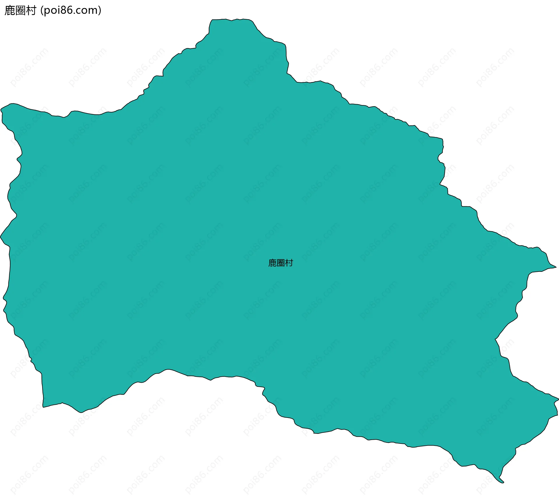 鹿圈村边界地图