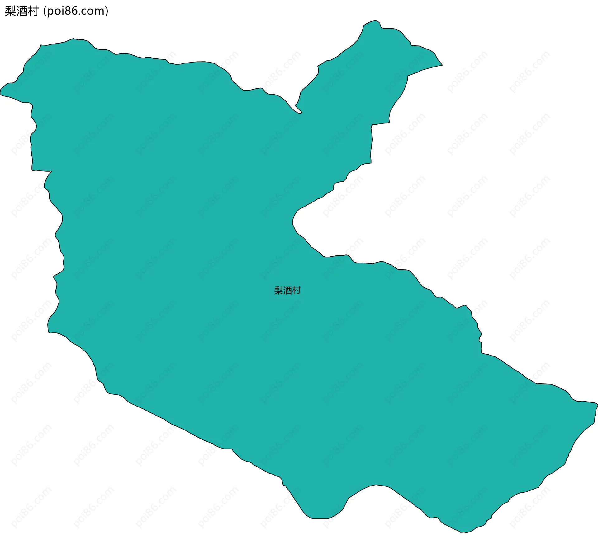梨酒村边界地图