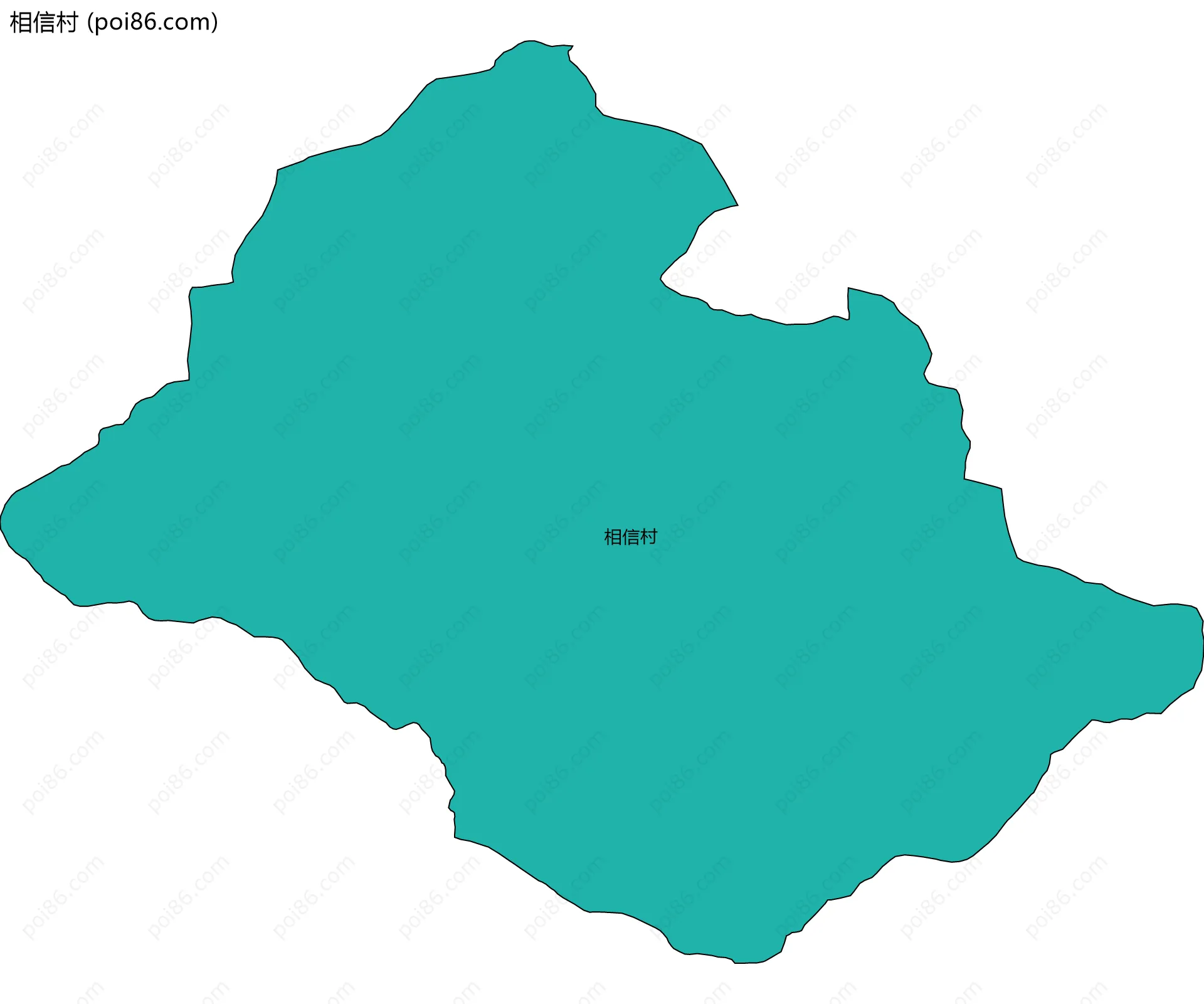 相信村边界地图