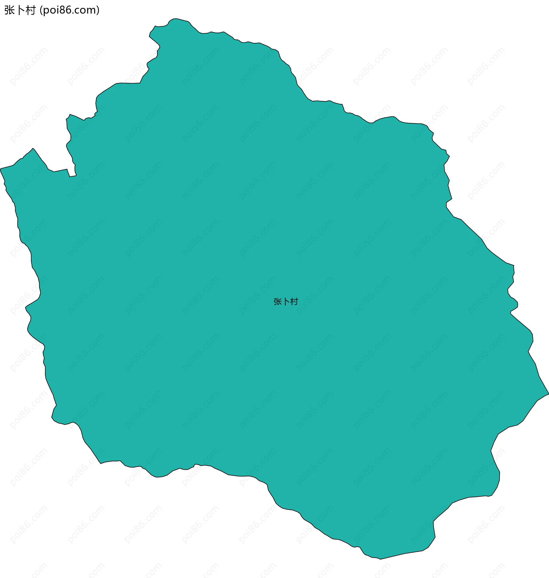 张卜村边界地图