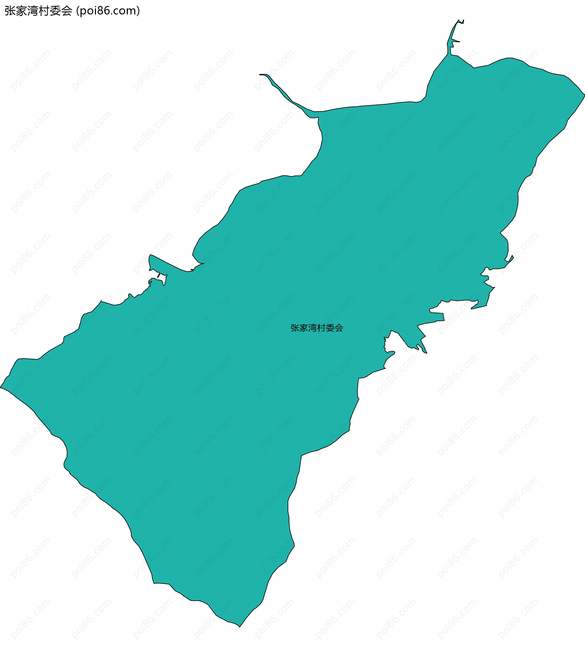 张家湾村委会边界地图