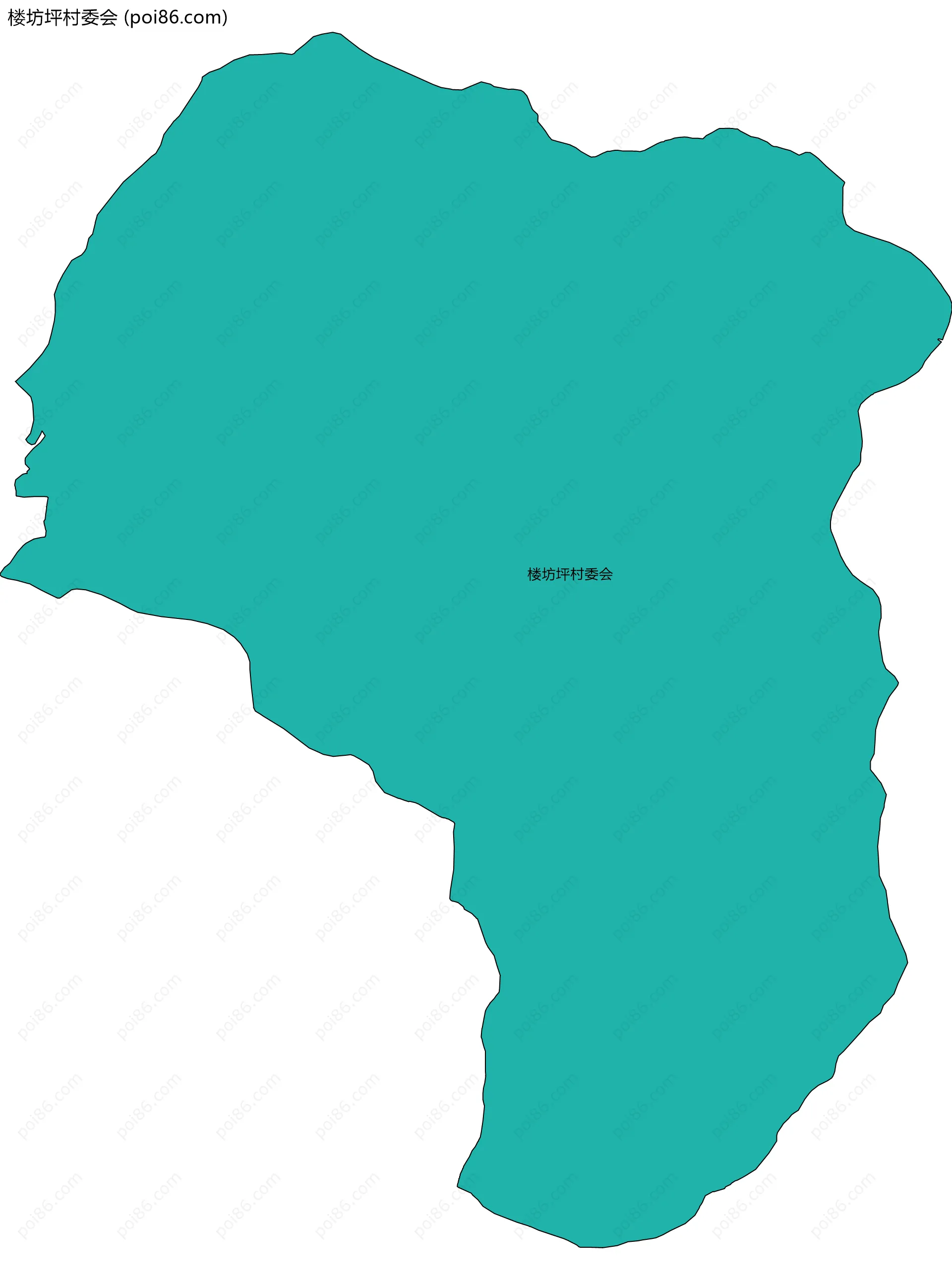 楼坊坪村委会边界地图