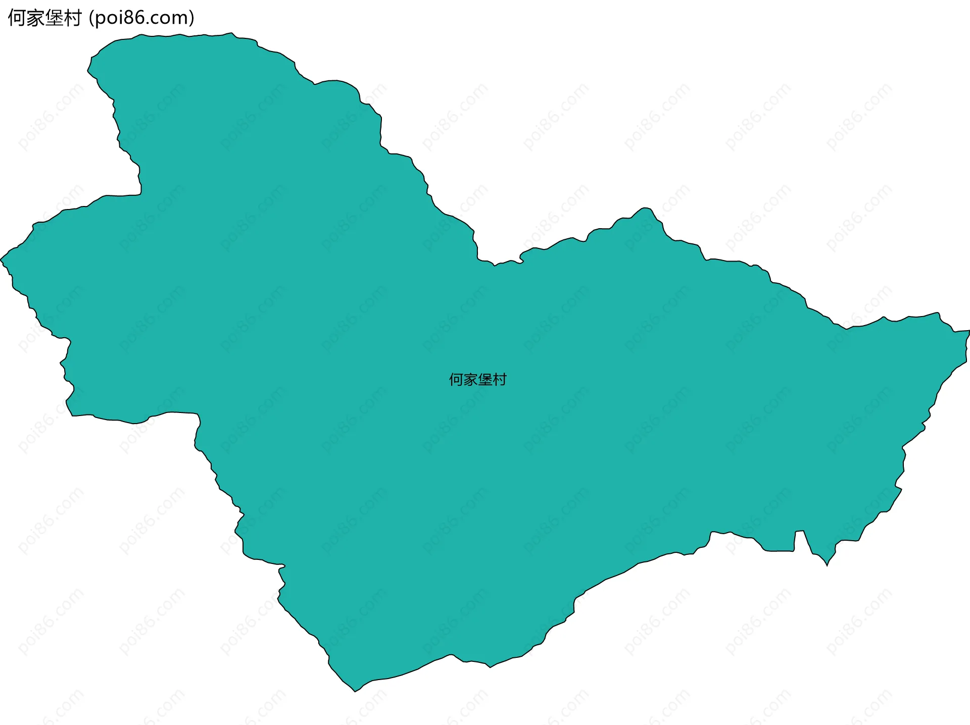 何家堡村边界地图