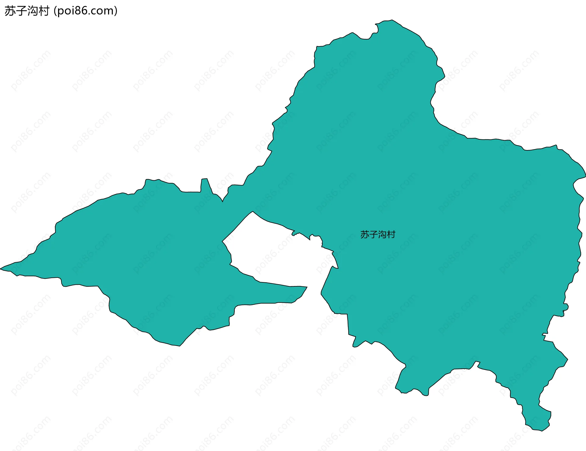苏子沟村边界地图