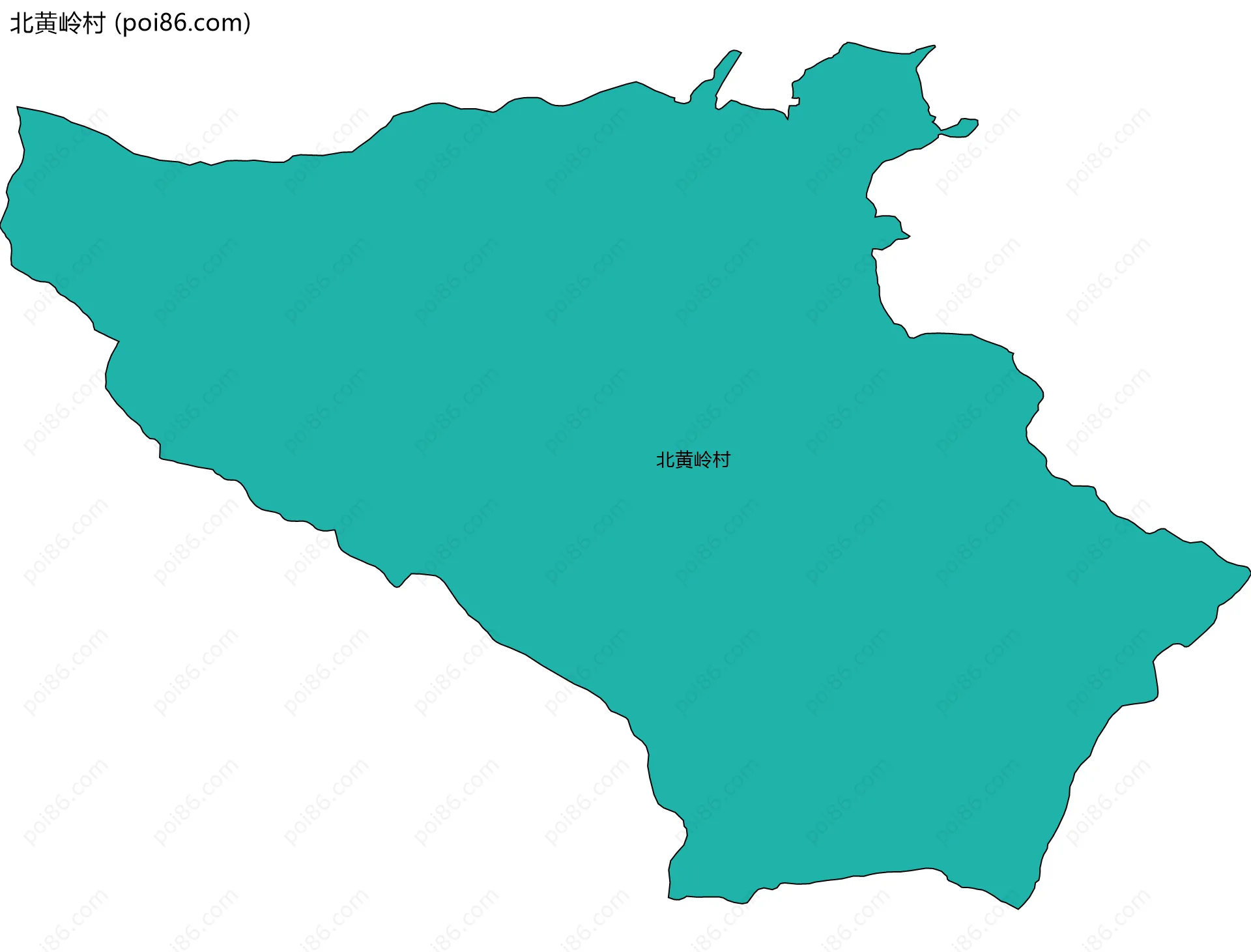 北黄岭村边界地图