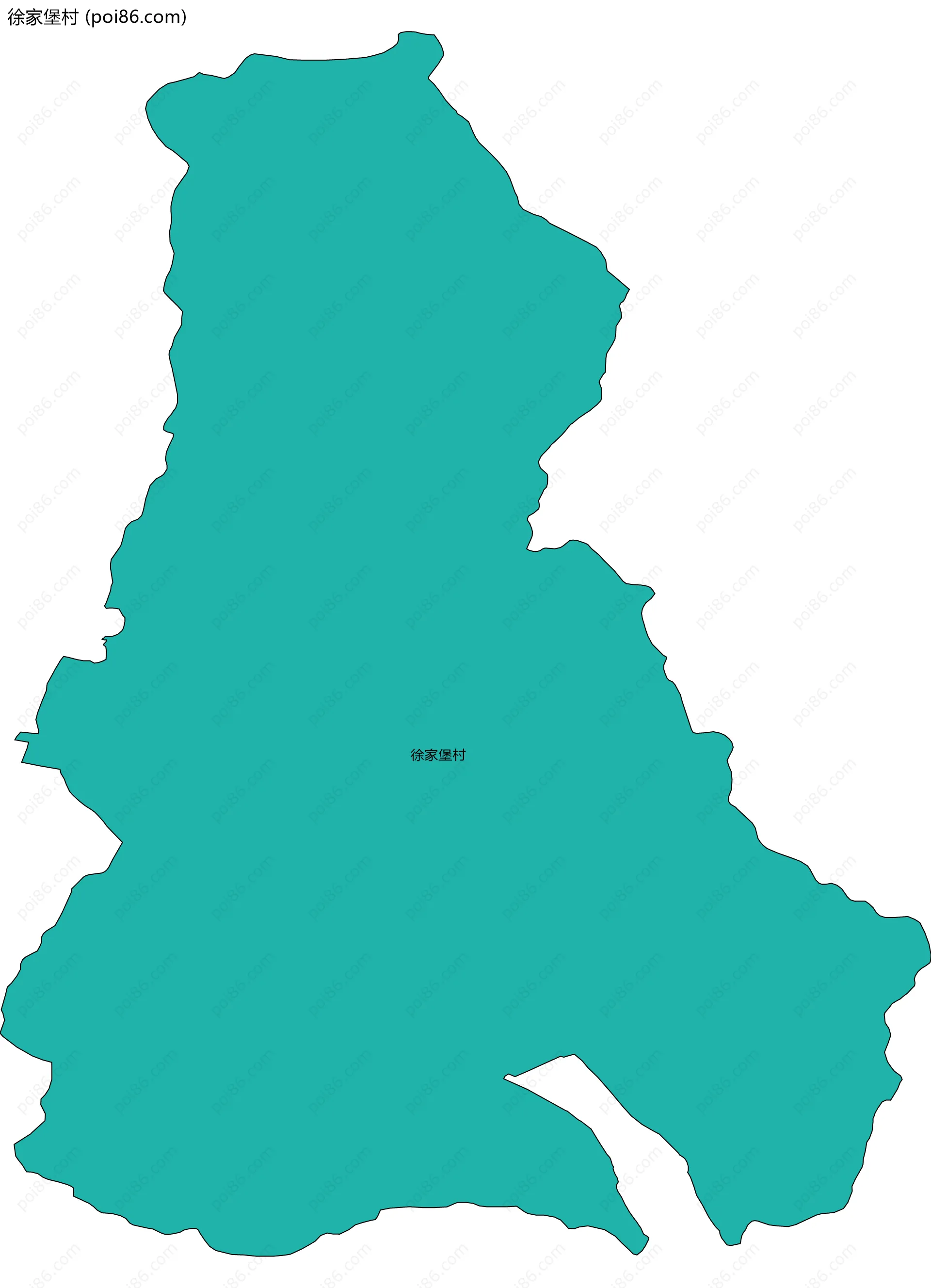 徐家堡村边界地图