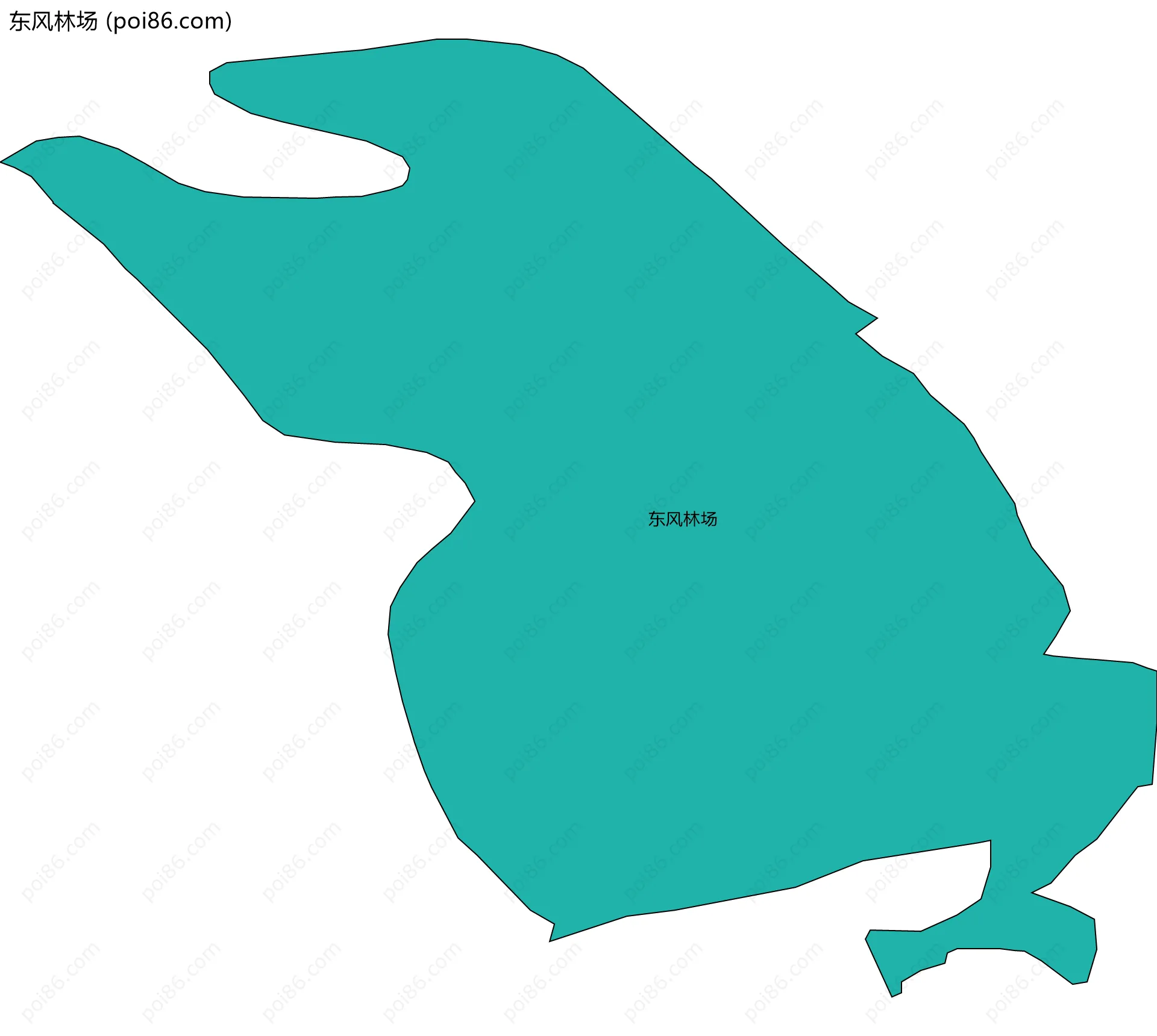 东风林场边界地图