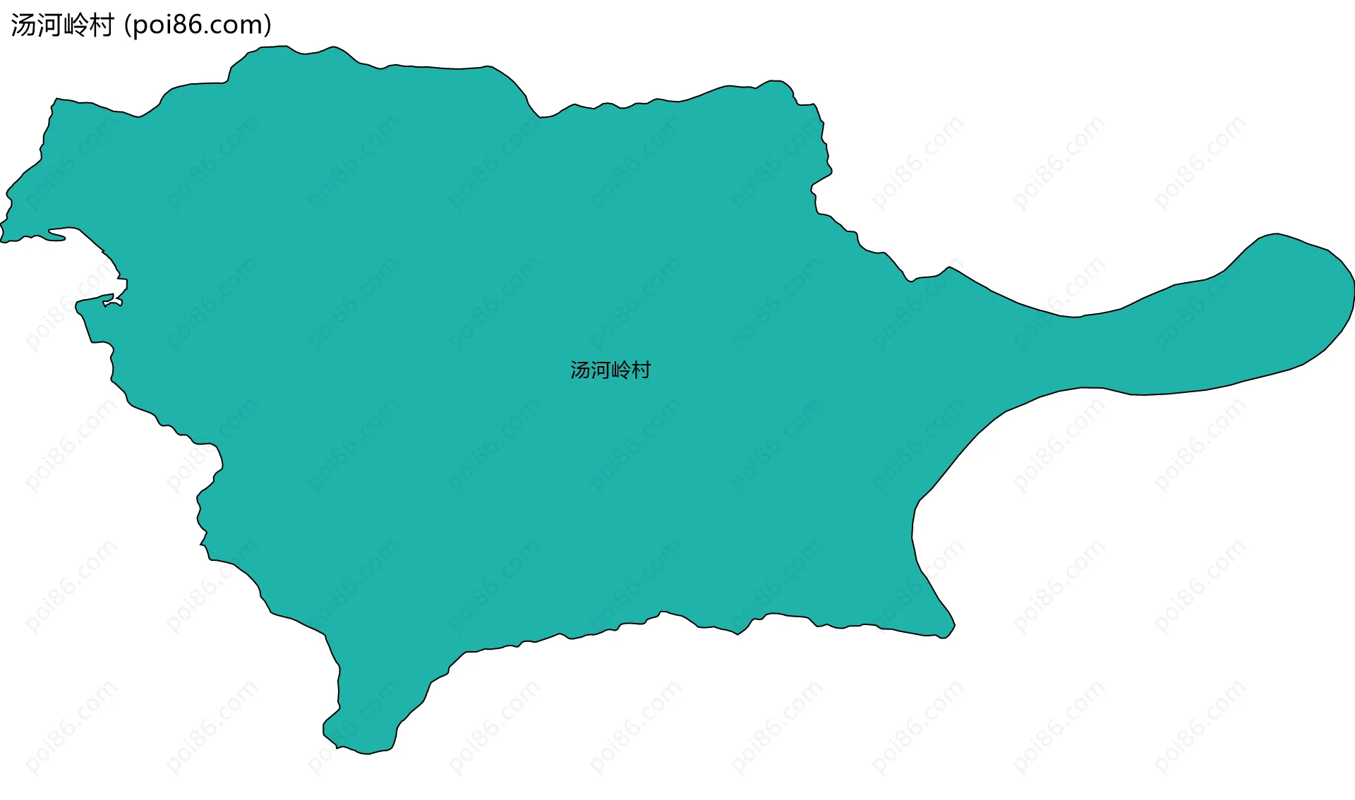 汤河岭村边界地图