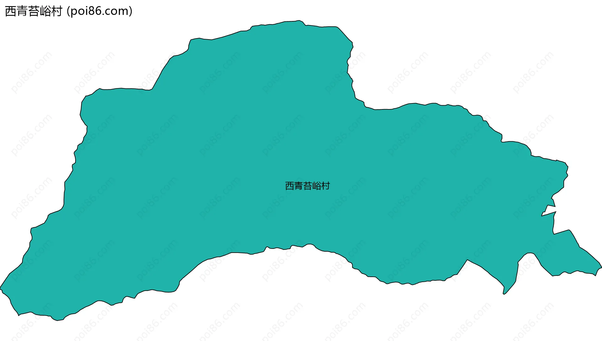 西青苔峪村边界地图