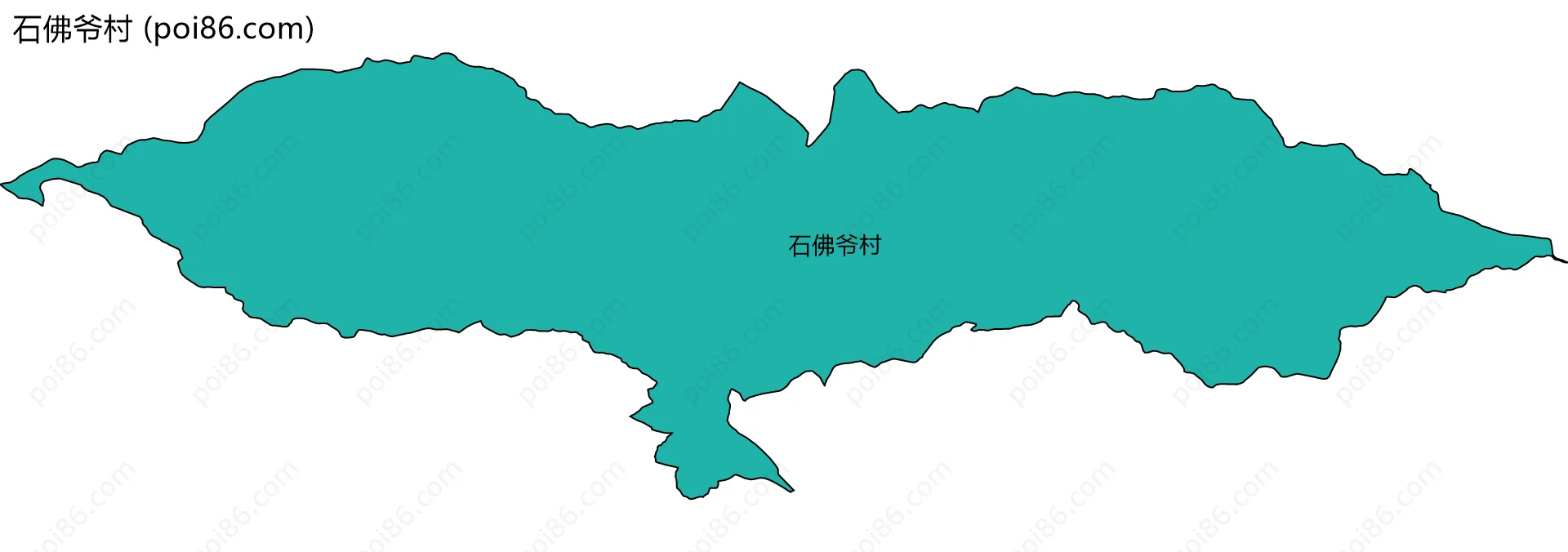 石佛爷村边界地图