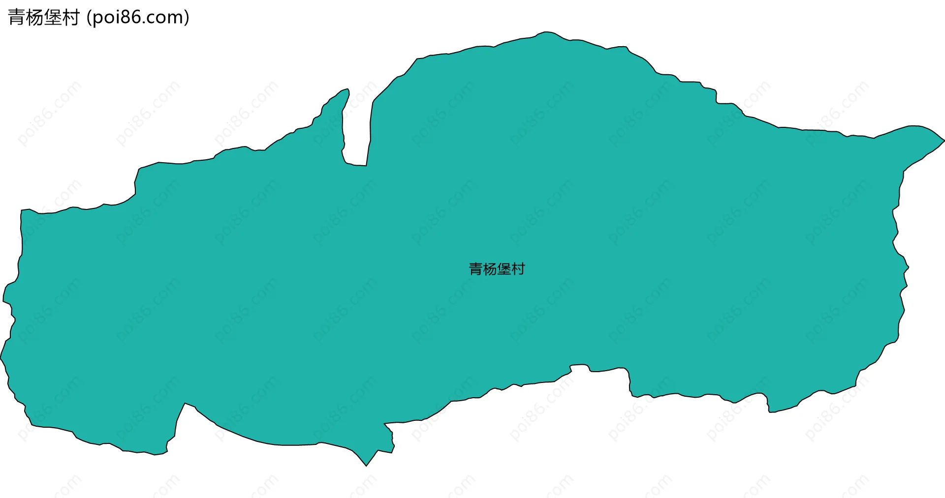 青杨堡村边界地图