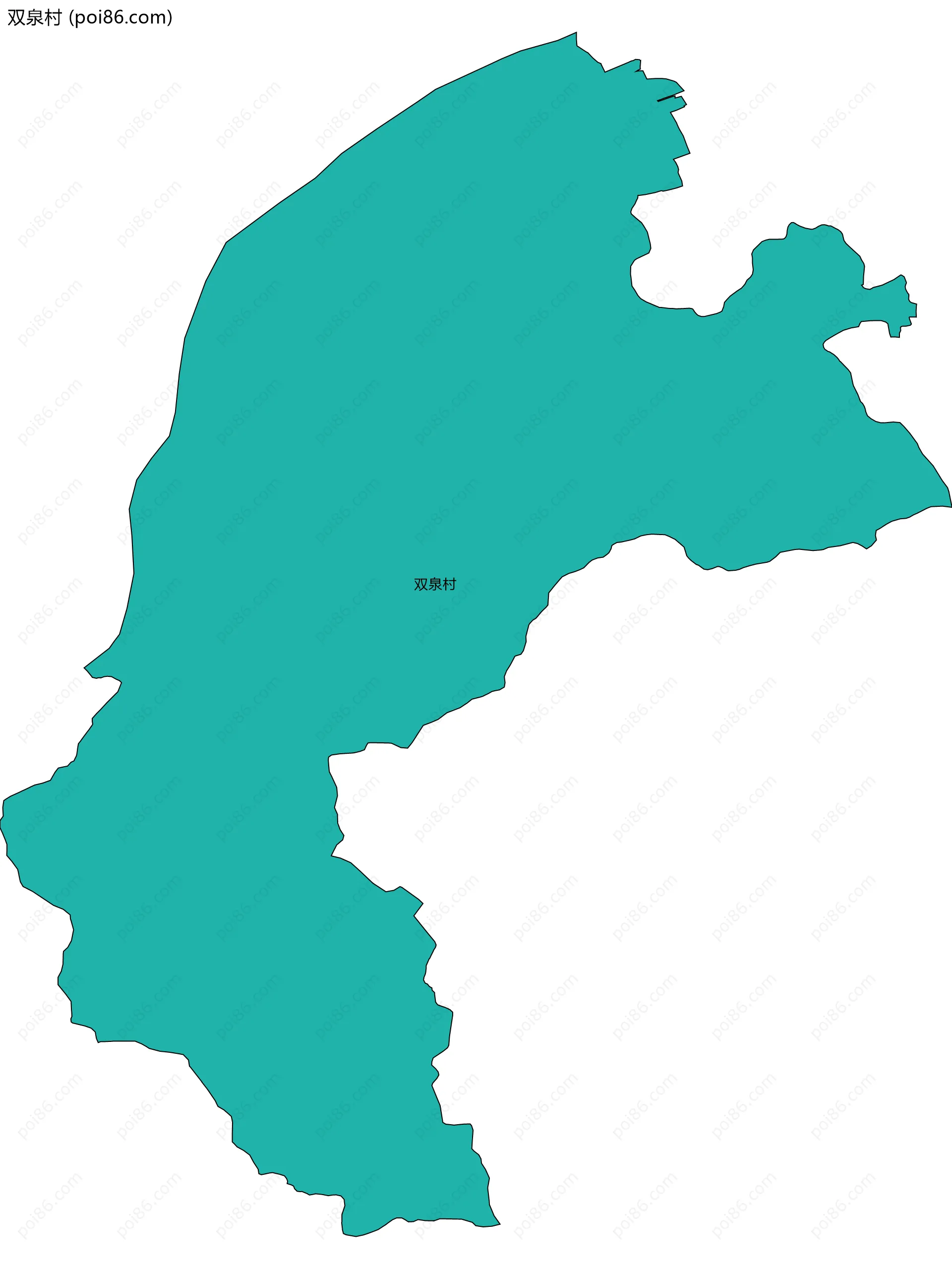 双泉村边界地图