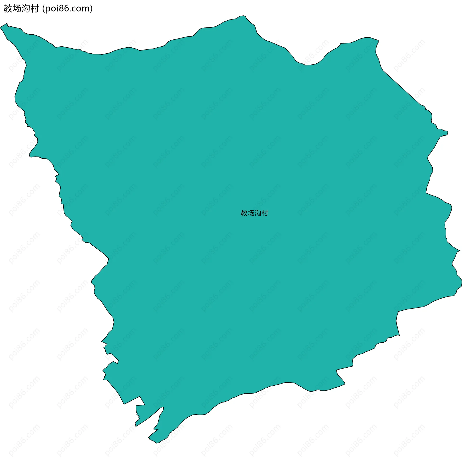 教场沟村边界地图
