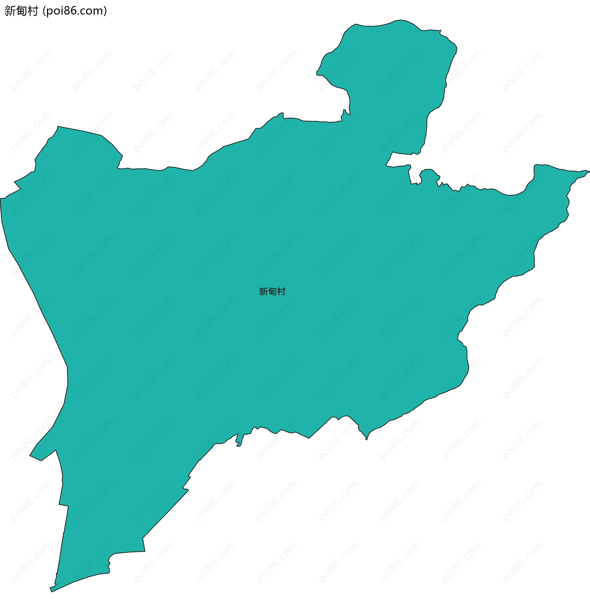 新甸村边界地图