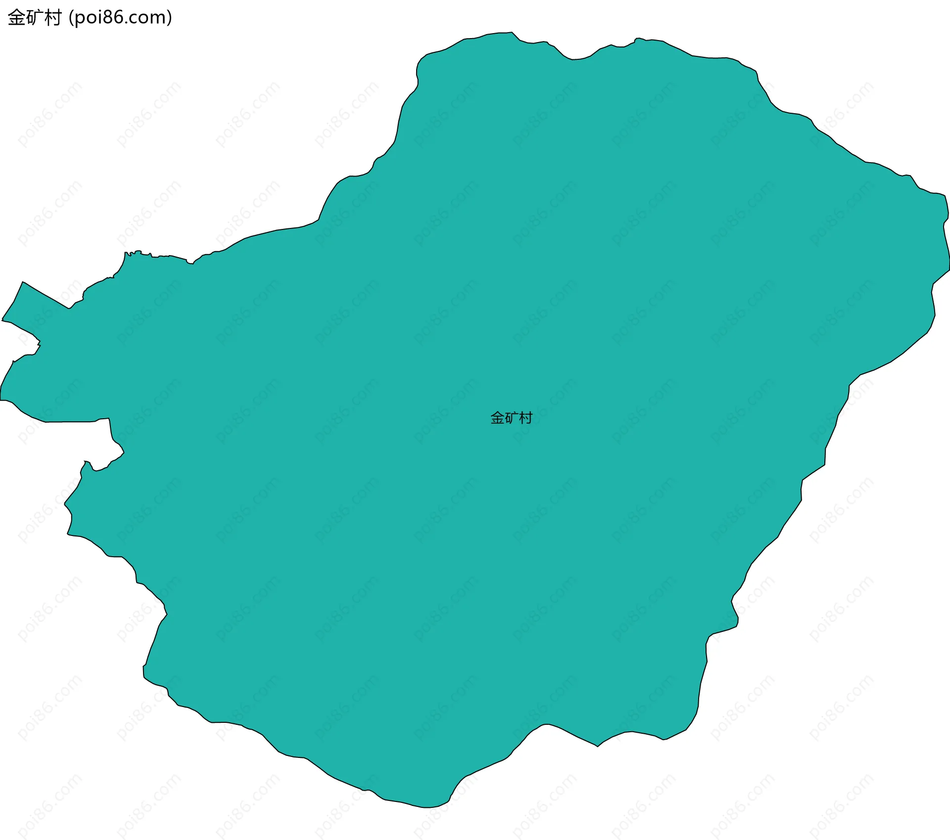 金矿村边界地图