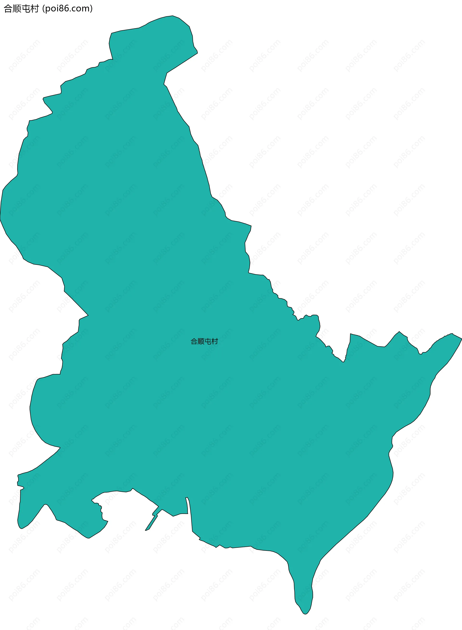 合顺屯村边界地图
