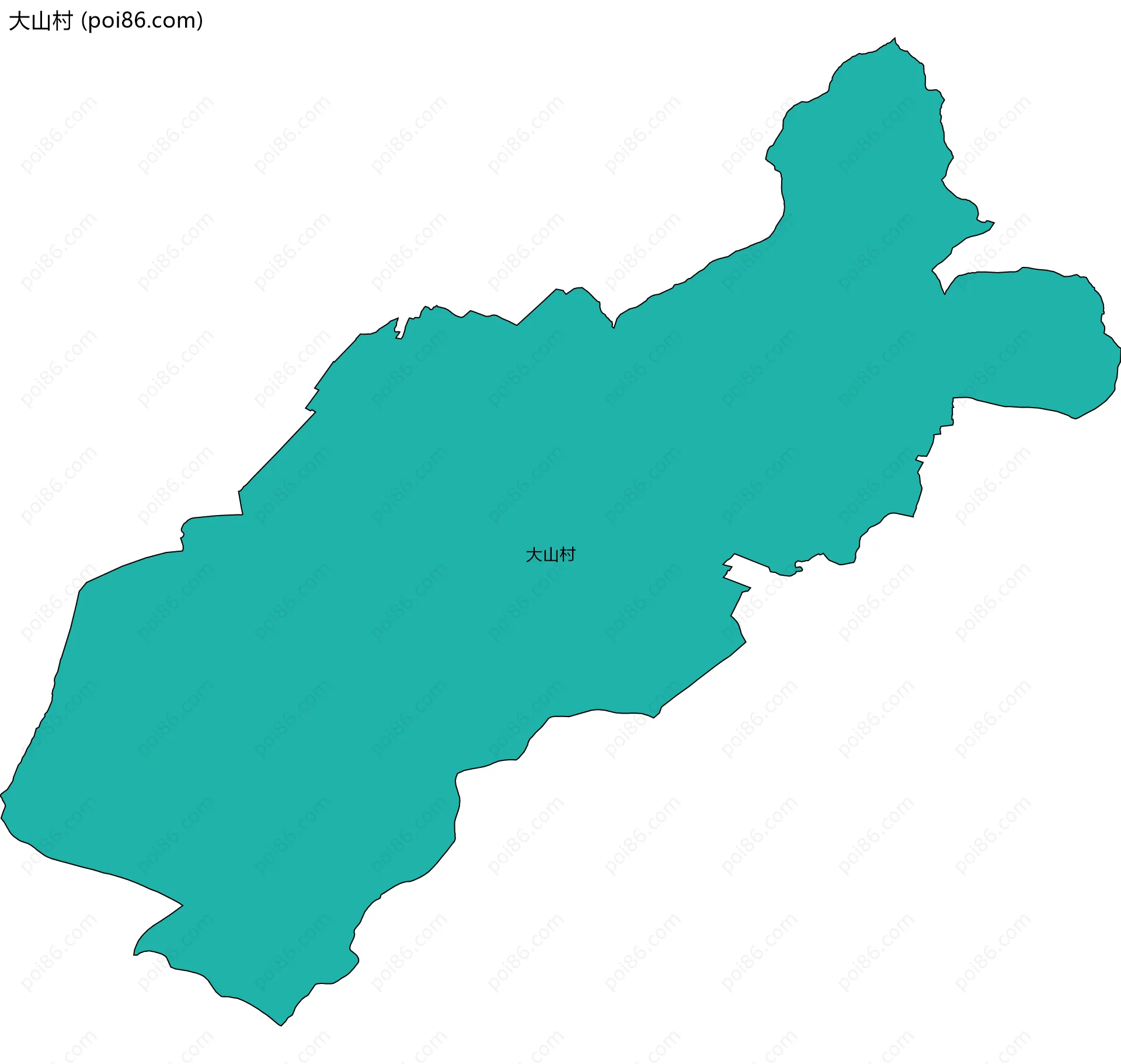 大山村边界地图