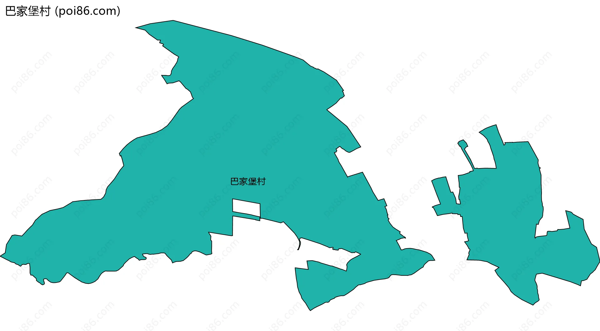 巴家堡村边界地图