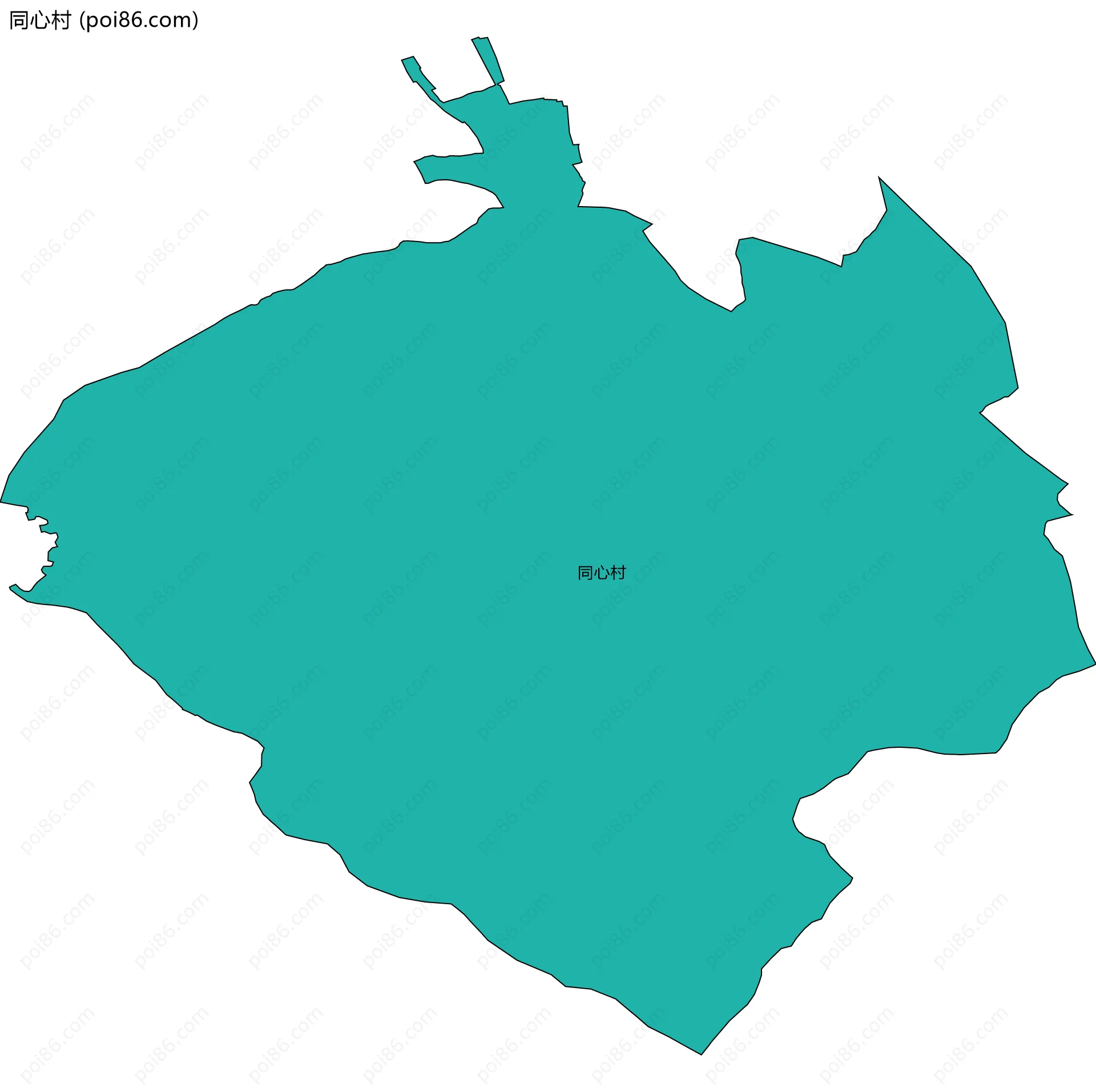 同心村边界地图