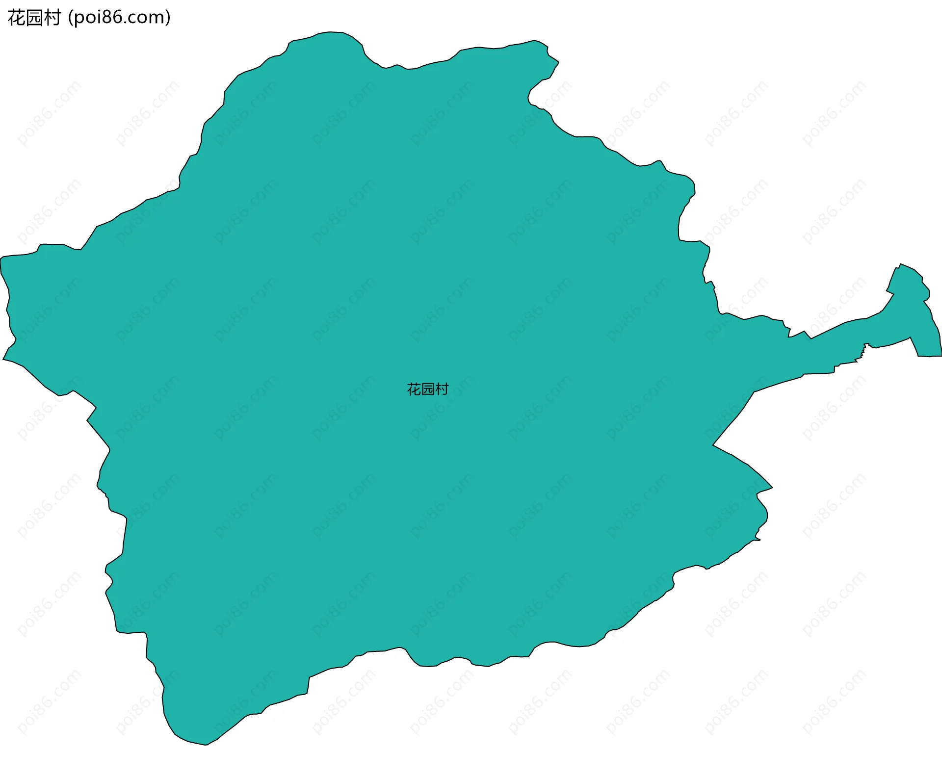花园村边界地图