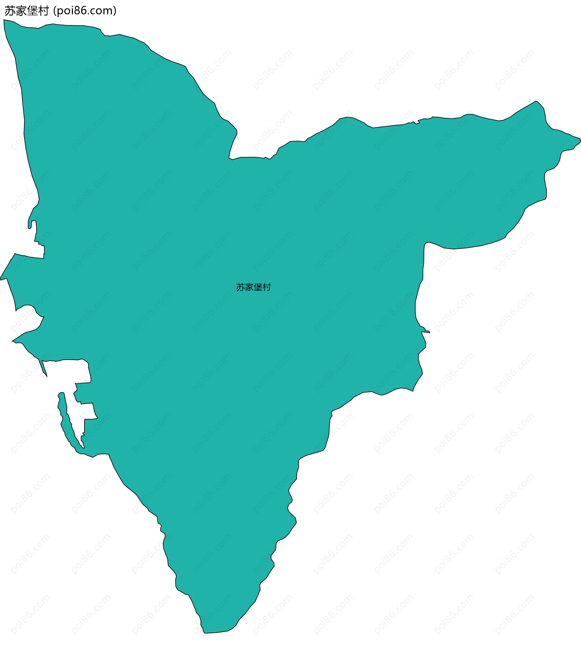苏家堡村边界地图