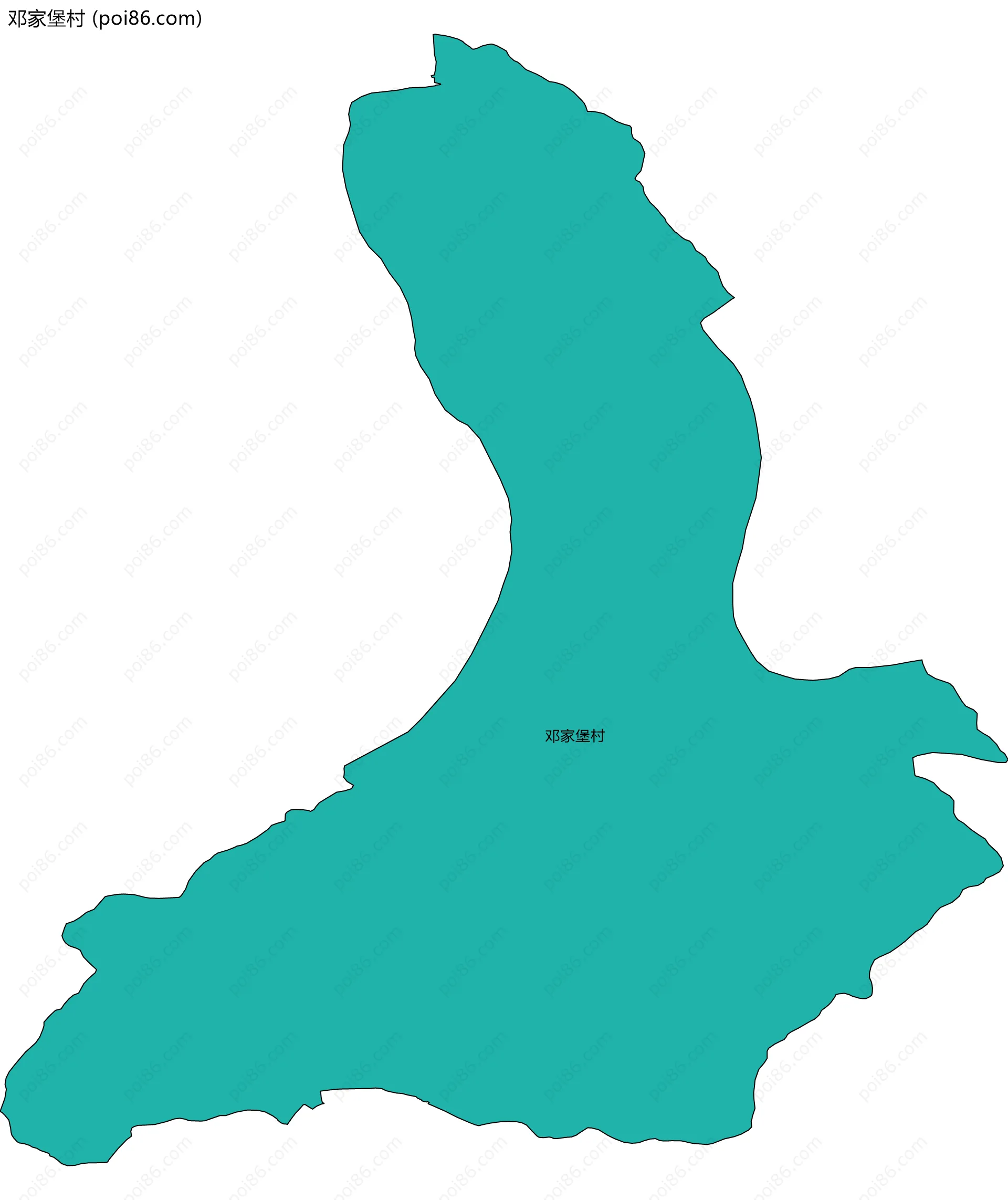 邓家堡村边界地图