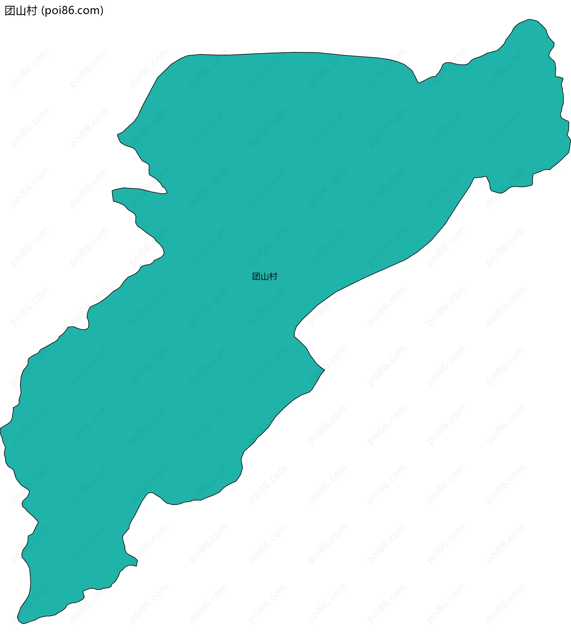 团山村边界地图