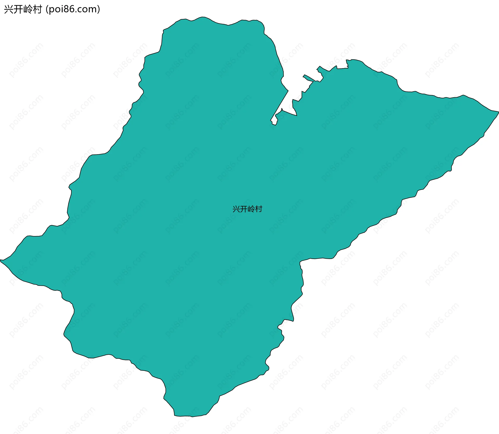 兴开岭村边界地图